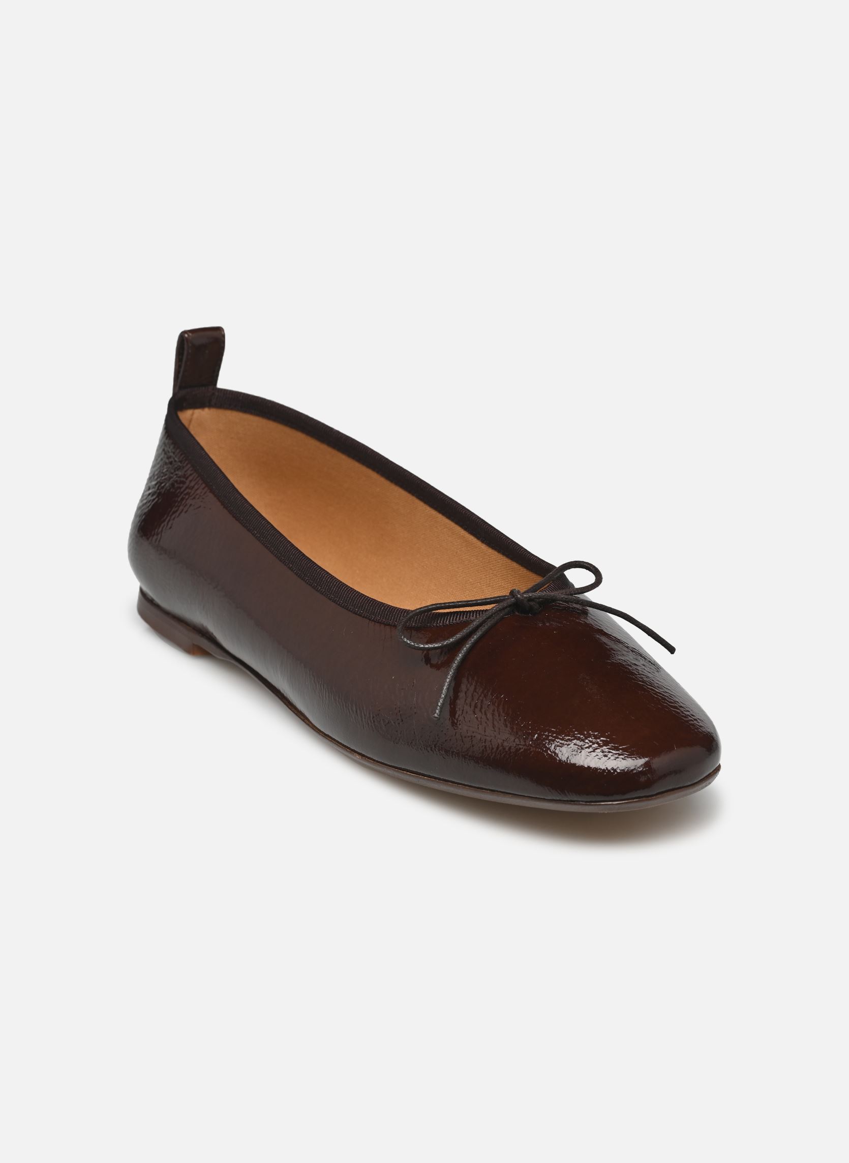 Ballerines classiques Ballerines n°124 - Cuir vernis - Marron femme marron Rivecour Ballerines classiques Ballerines n°124 - Cuir vernis - Marron femme marron MARRON