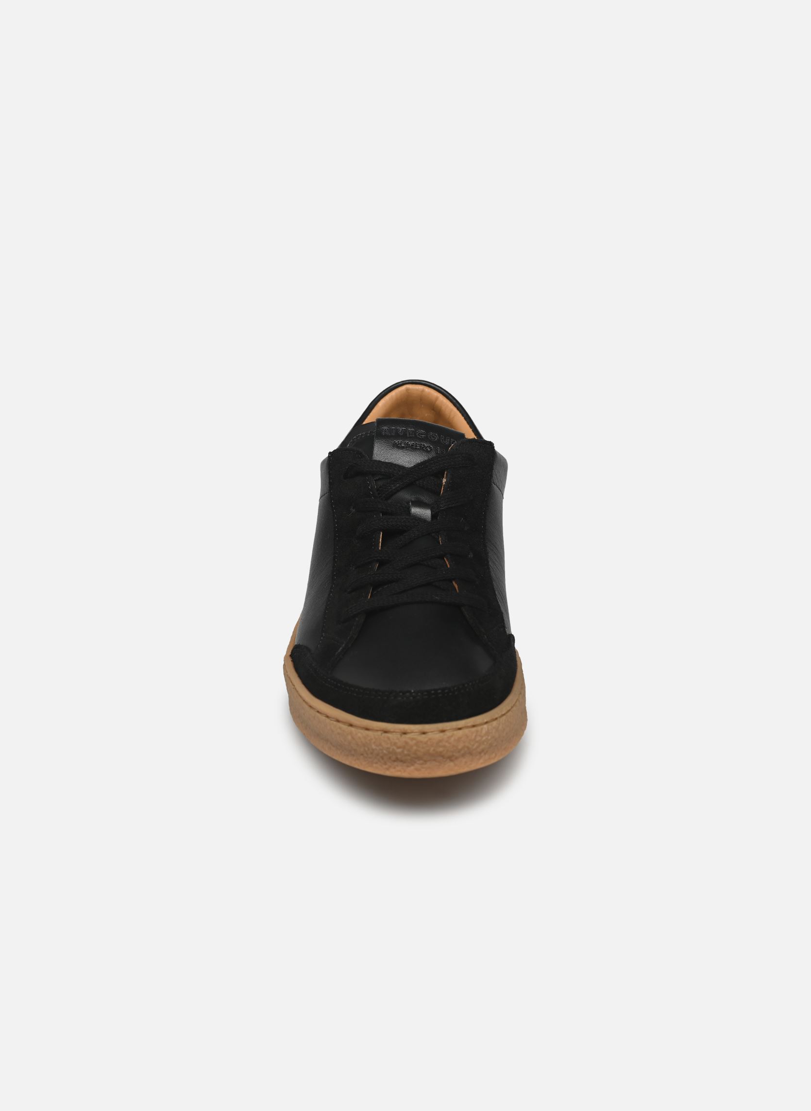 Baskets Baskets n°14 - Cuir/Veau velours - Noir femme noir Rivecour Baskets Baskets n°14 - Cuir/Veau velours - Noir femme noir NOIR