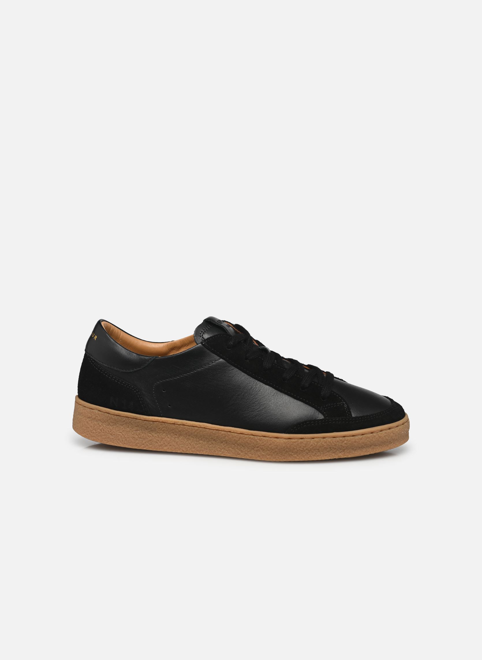 Baskets Baskets n°14 - Cuir/Veau velours - Noir femme noir Rivecour Baskets Baskets n°14 - Cuir/Veau velours - Noir femme noir NOIR