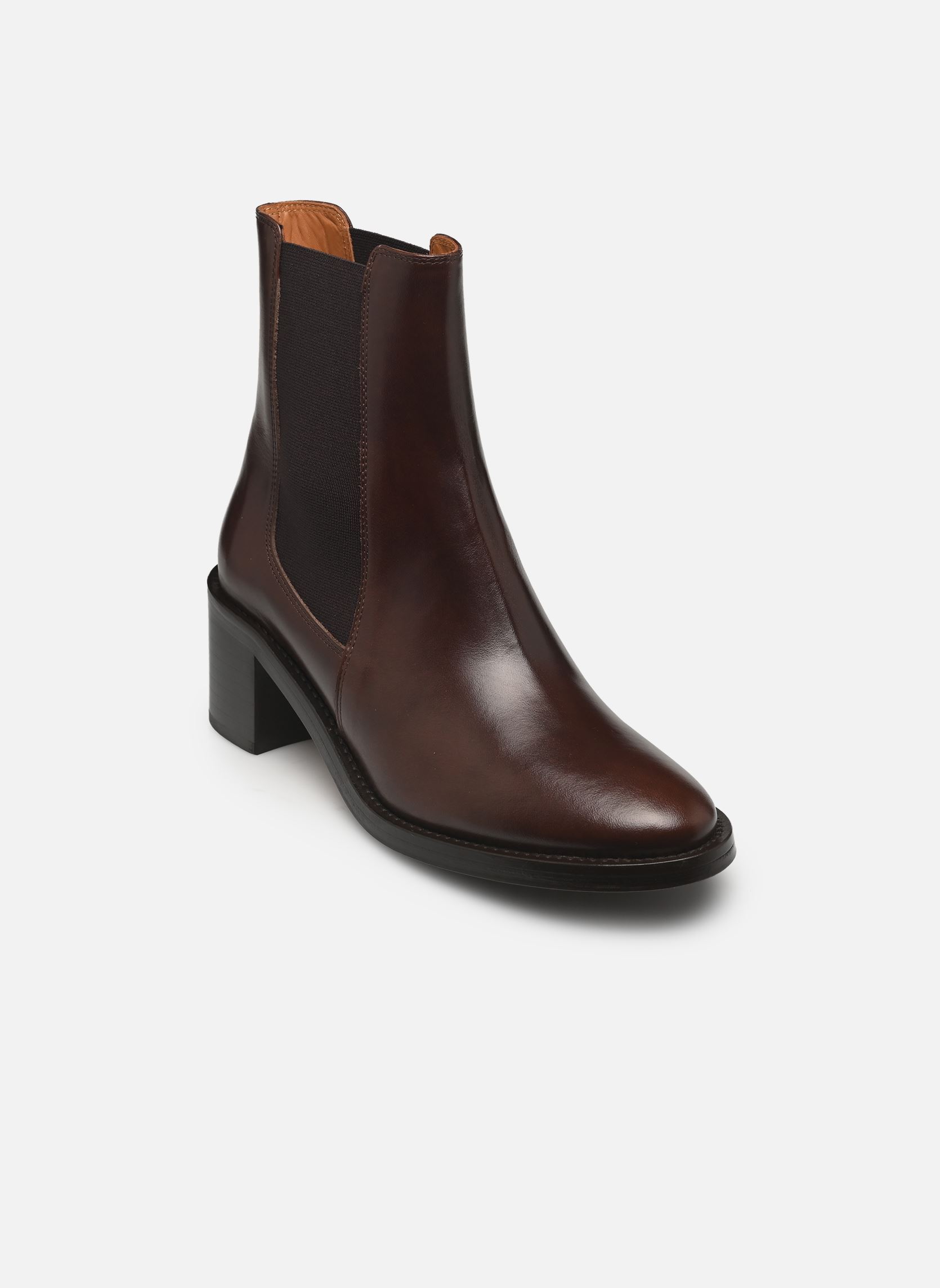Bottines et boots Bottines n°289 - Cuir - Ebène femme marron Rivecour Bottines et boots Bottines n°289 - Cuir - Ebène femme marron EBÈNE N