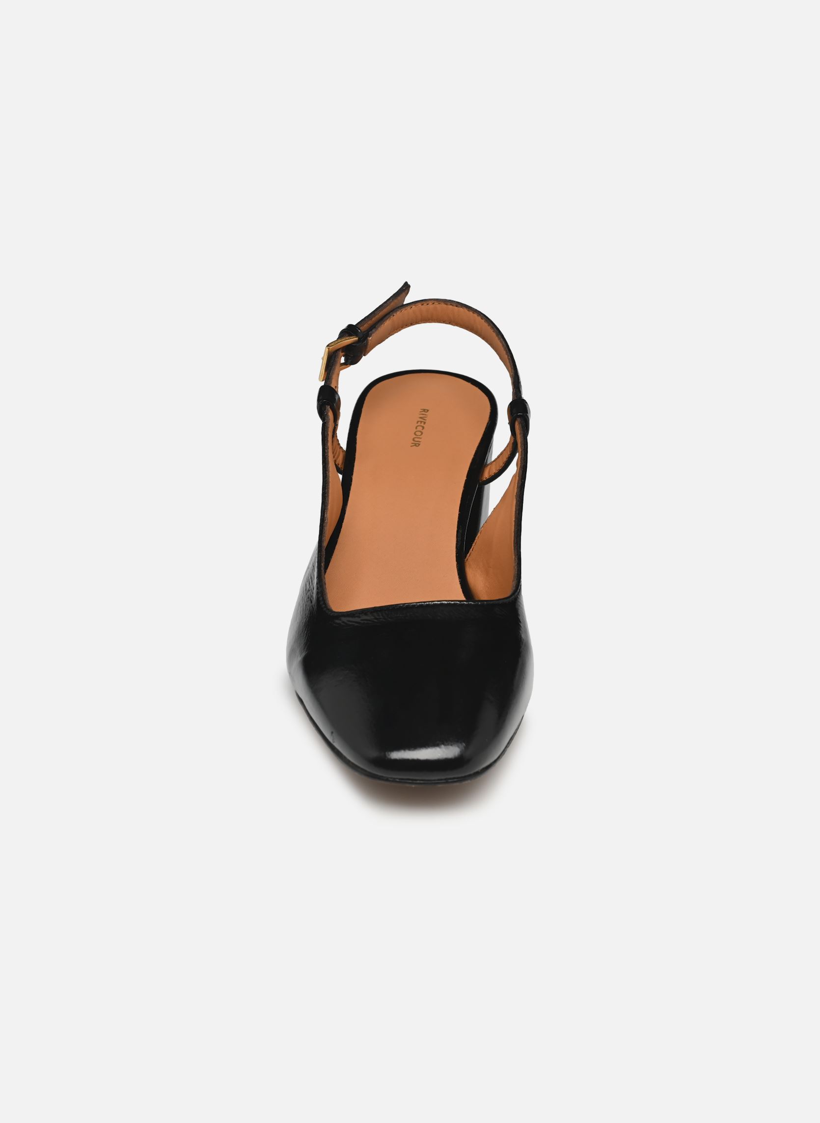 Slingback pumps Slingback n°617 - Cuir vernis - Noir dames zwart Rivecour Slingback pumps Slingback n°617 - Cuir vernis - Noir dames zwart NOIR