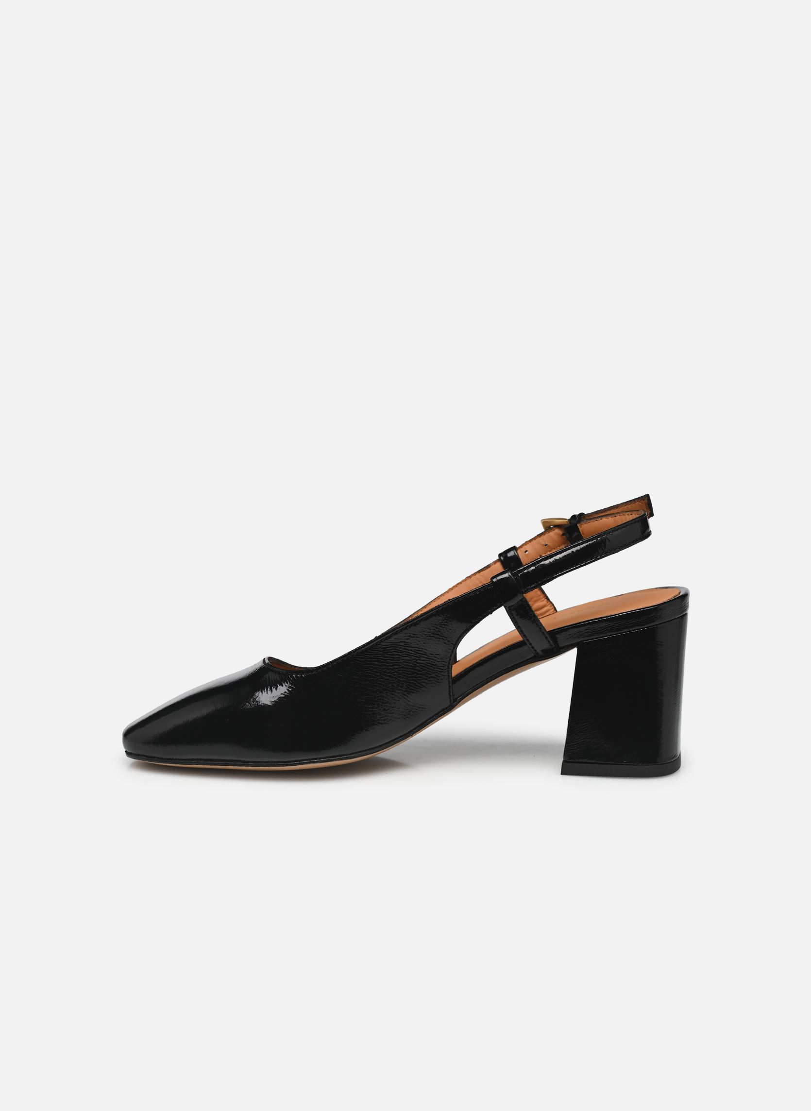 Slingback pumps Slingback n°617 - Cuir vernis - Noir dames zwart Rivecour Slingback pumps Slingback n°617 - Cuir vernis - Noir dames zwart NOIR