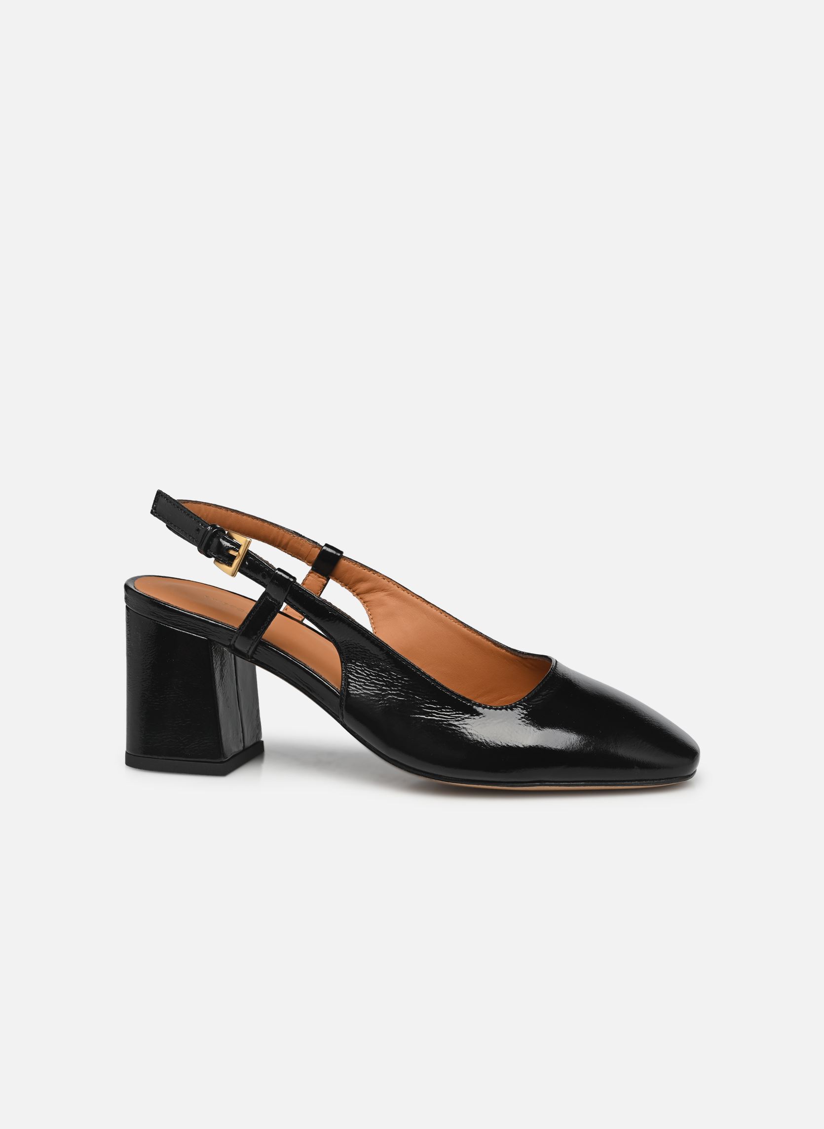 Slingback pumps Slingback n°617 - Cuir vernis - Noir dames zwart Rivecour Slingback pumps Slingback n°617 - Cuir vernis - Noir dames zwart NOIR