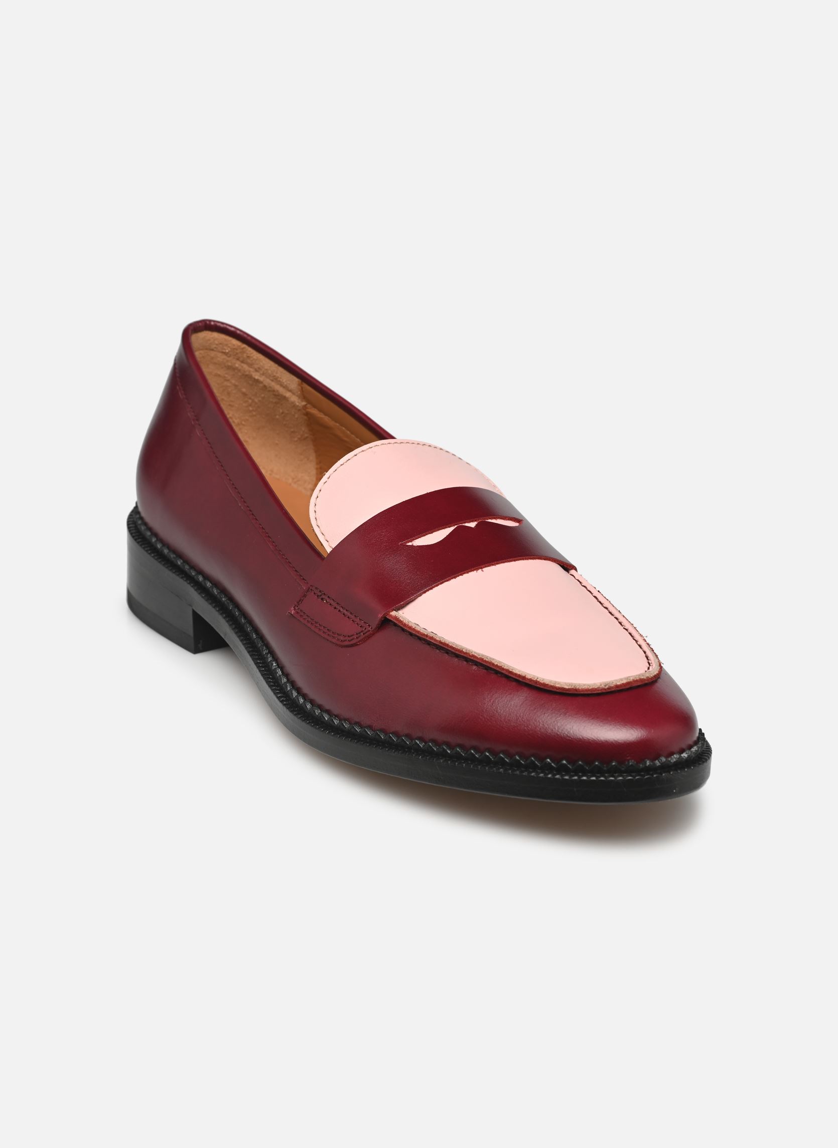 Mocassini Mocassins n°82 - Cuir - Prune donna viola Rivecour Mocassini Mocassins n°82 - Cuir - Prune donna viola PRUNE/ROSE