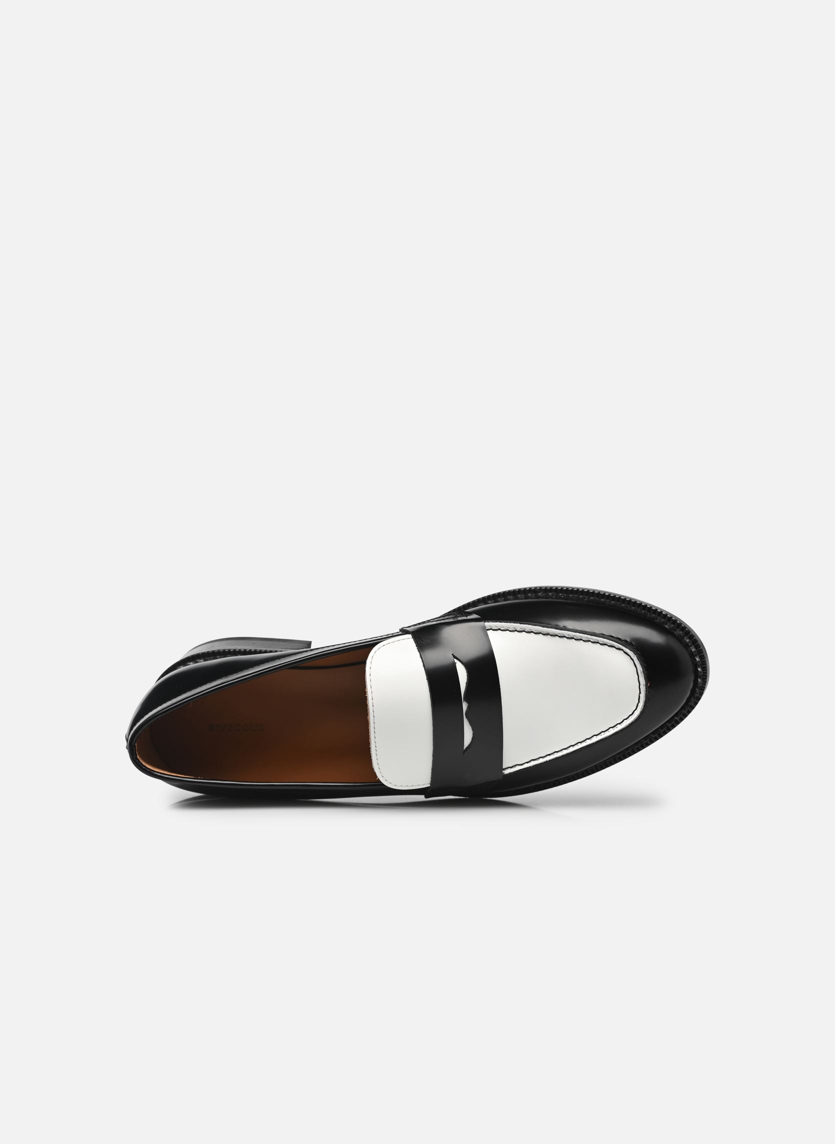 Mocassins Mocassins n°82 - Cuir - Noir dames zwart Rivecour Mocassins Mocassins n°82 - Cuir - Noir dames zwart NOIR/BLANC