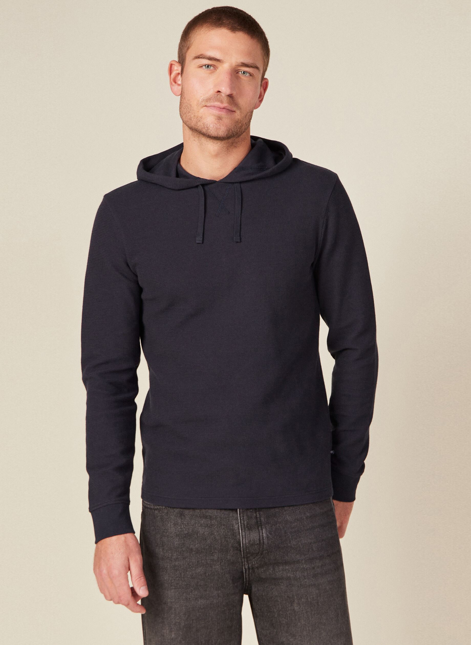 Felpe con cappuccio TEEHOOD2H uomo blu Bonobo Felpe con cappuccio TEEHOOD2H uomo blu SKY CAPTAIN