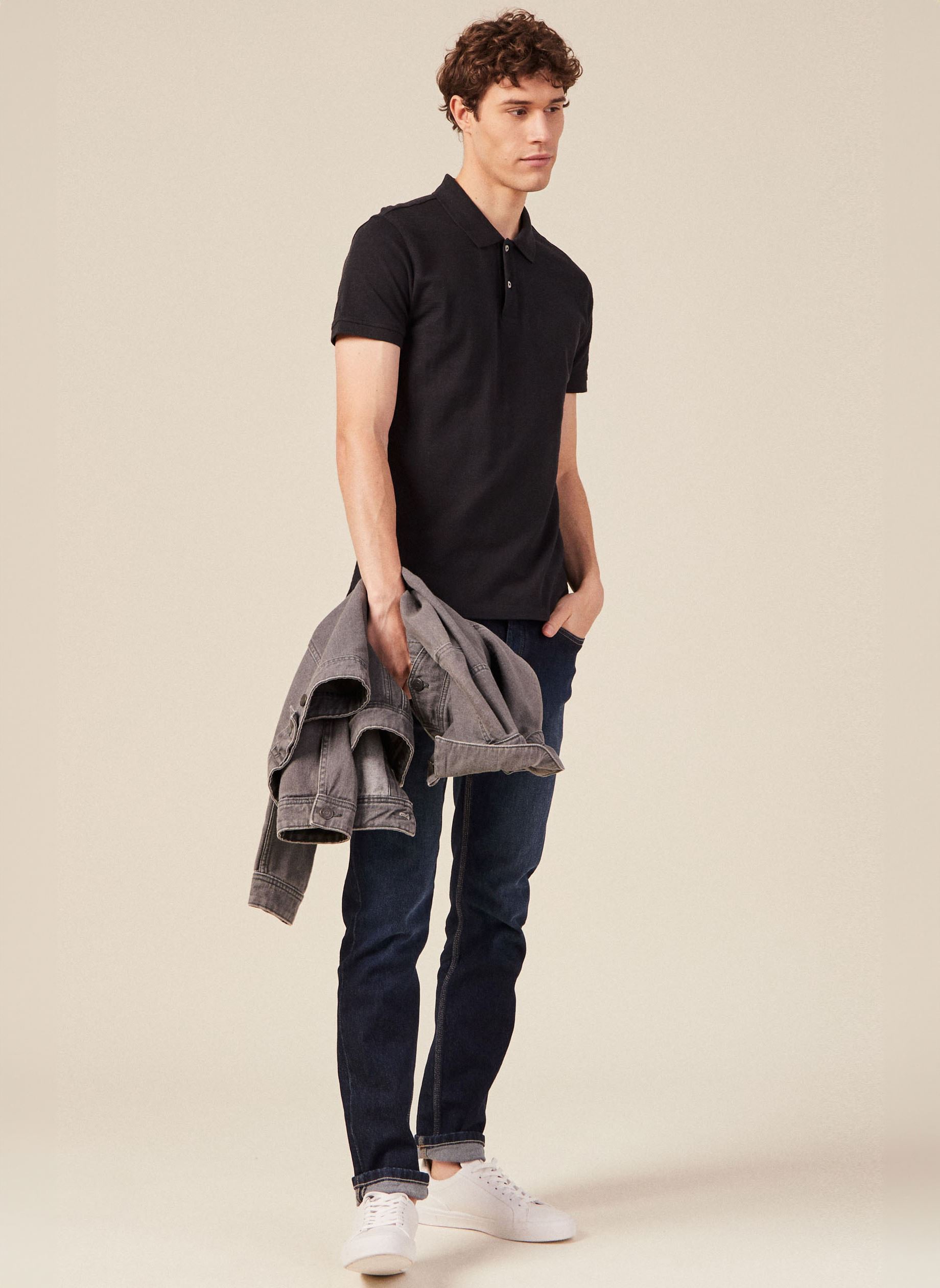 Polos manches courtes POLOBASIC2H homme noir Bonobo Polos manches courtes POLOBASIC2H homme noir JET BLACK
