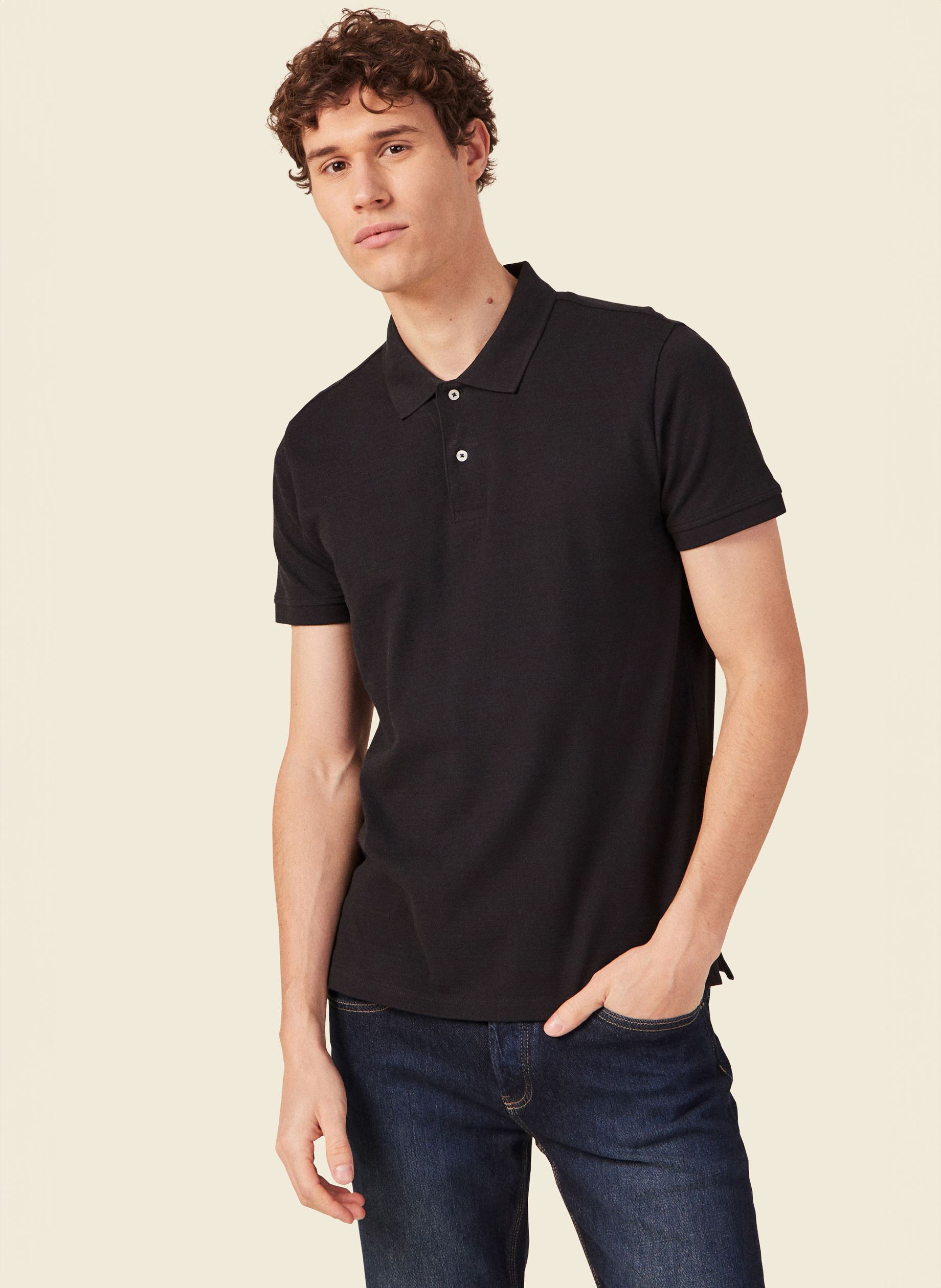 Polos manches courtes POLOBASIC2H homme noir Bonobo Polos manches courtes POLOBASIC2H homme noir JET BLACK