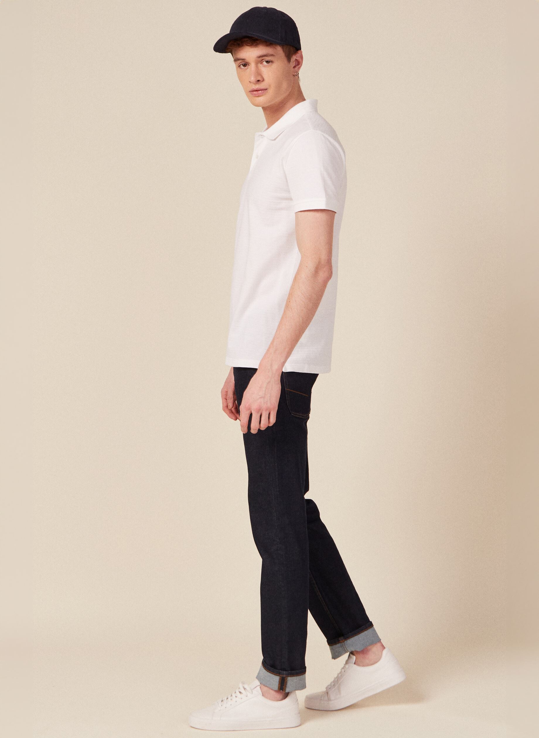 Polos manches courtes POLOBASIC2H homme blanc Bonobo Polos manches courtes POLOBASIC2H homme blanc BRIGHT WHITE