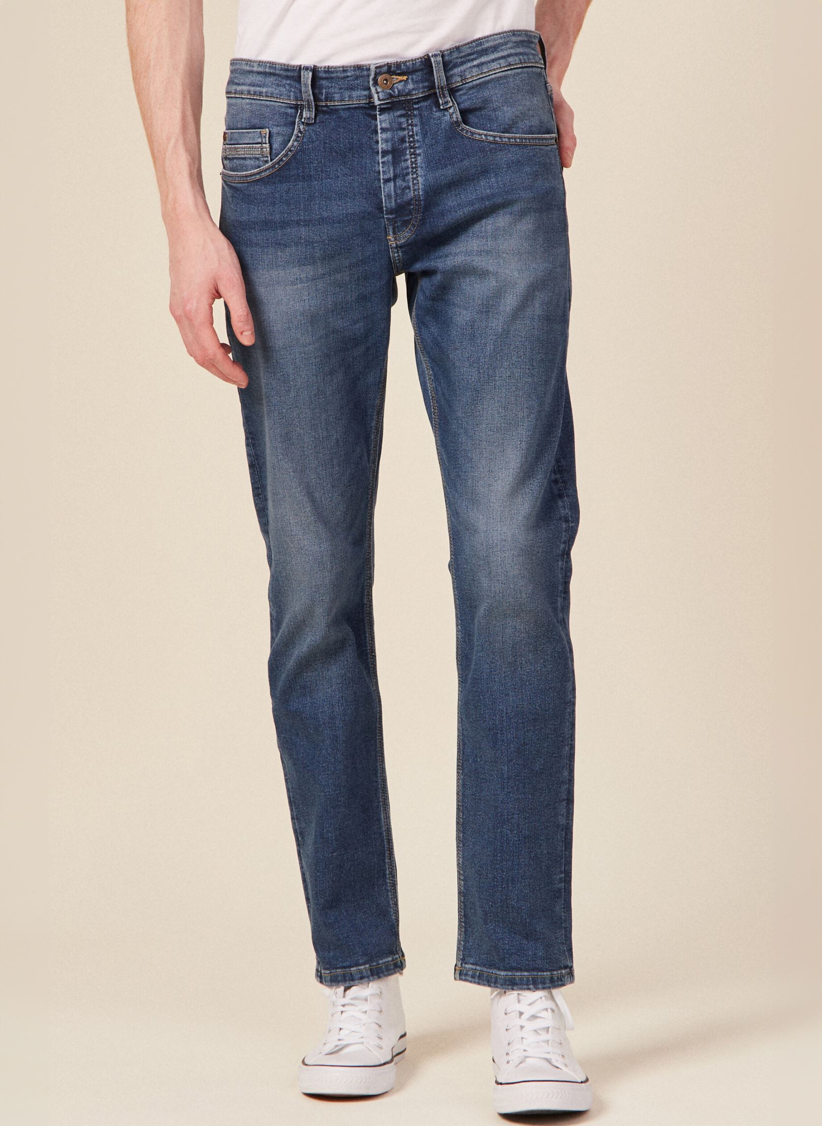 Jeans droit SOCHI-BASK32 homme bleu Bonobo Jeans droit SOCHI-BASK32 homme bleu DENIM STONE