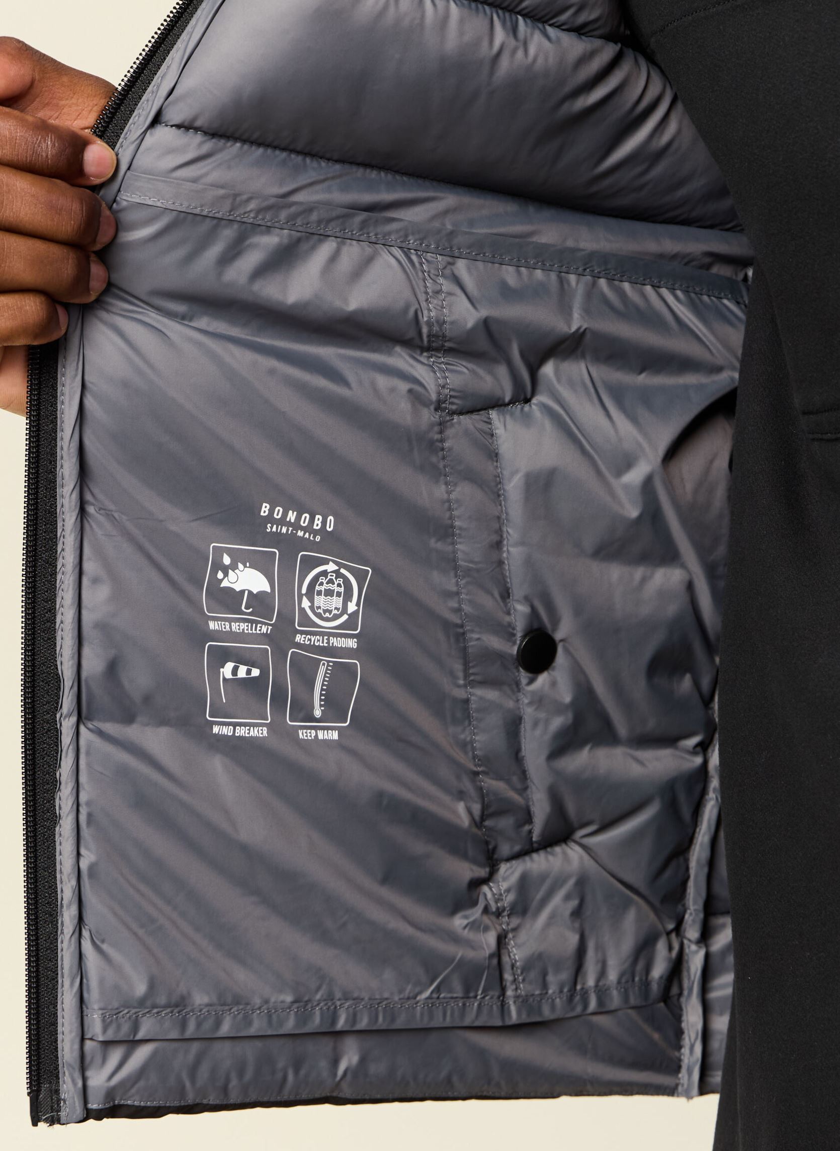 Daunenwesten BIGGILIGTH herren schwarz Bonobo Daunenwesten BIGGILIGTH herren schwarz JET BLACK