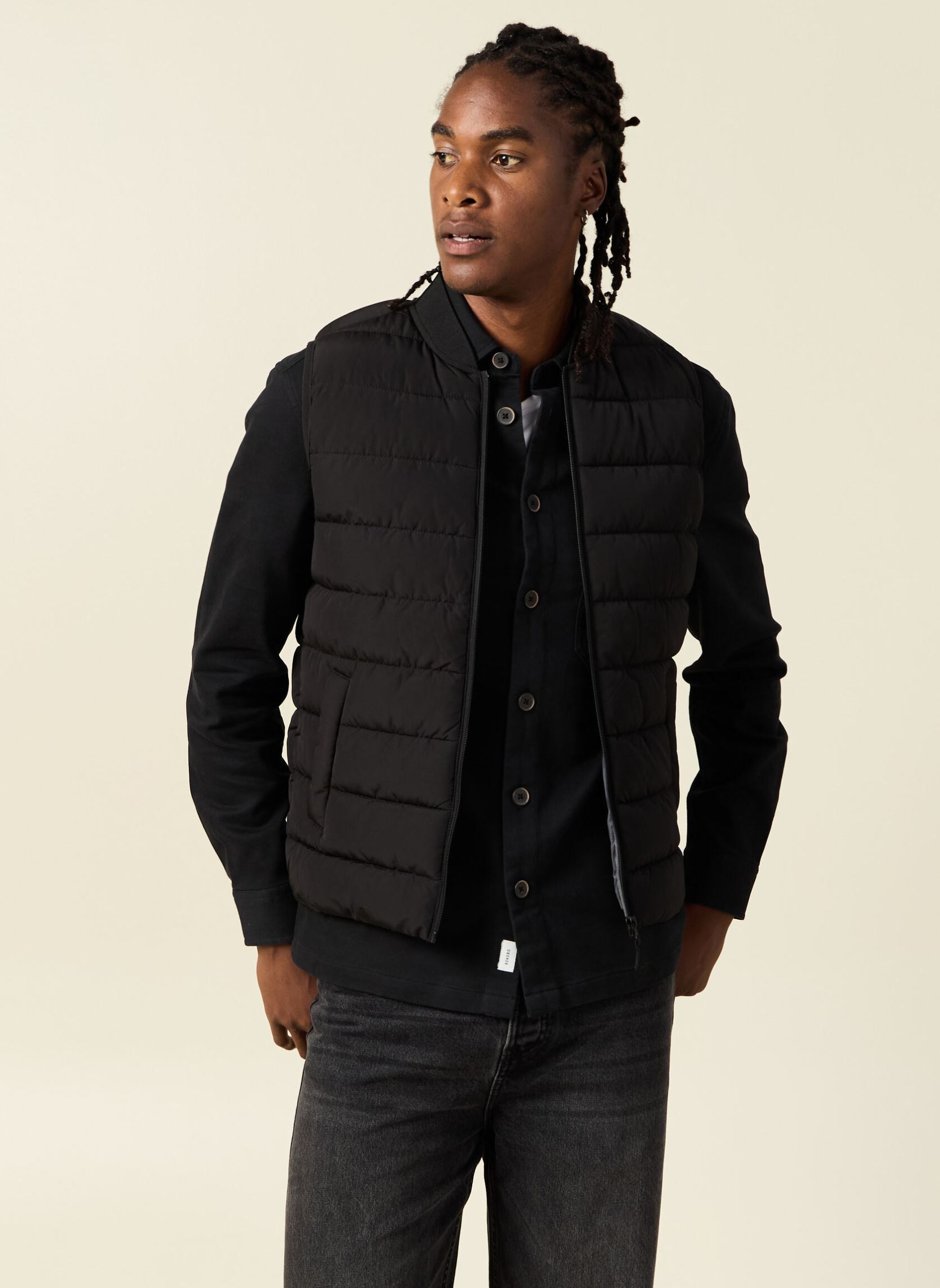 Daunenwesten BIGGILIGTH herren schwarz Bonobo Daunenwesten BIGGILIGTH herren schwarz JET BLACK