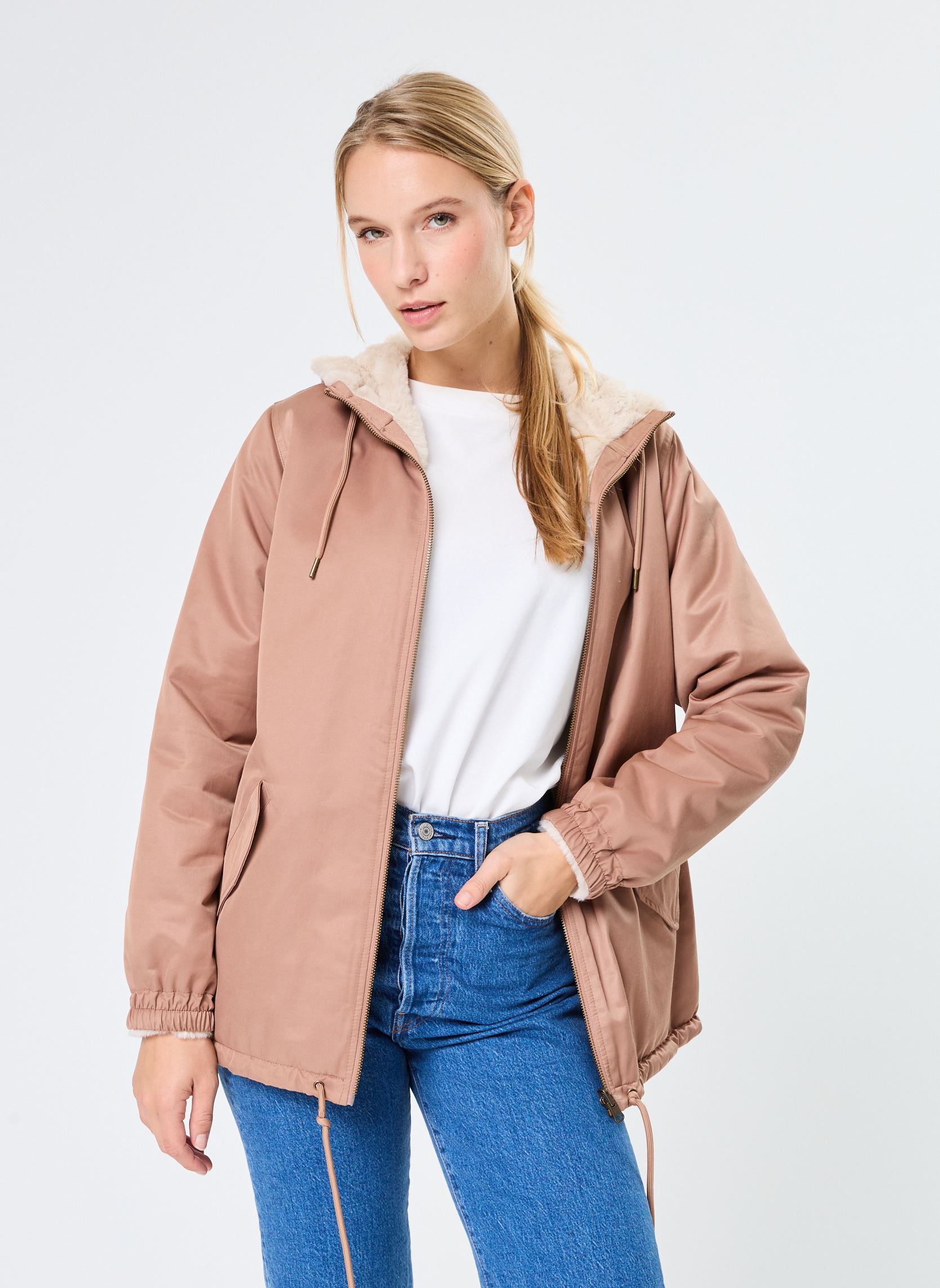 Parkas BLOUPARKAF femme marron Bonobo Parkas BLOUPARKAF femme marron BEAVER FUR