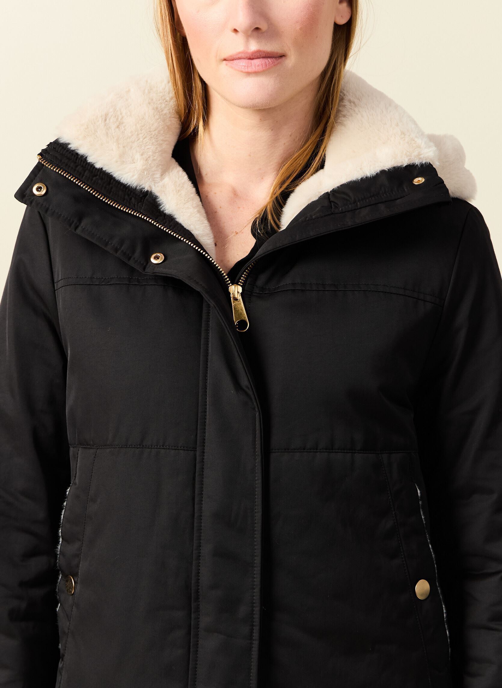 Winterjas JOYCEPARKAF dames zwart Bonobo Winterjas JOYCEPARKAF dames zwart Black Beauty