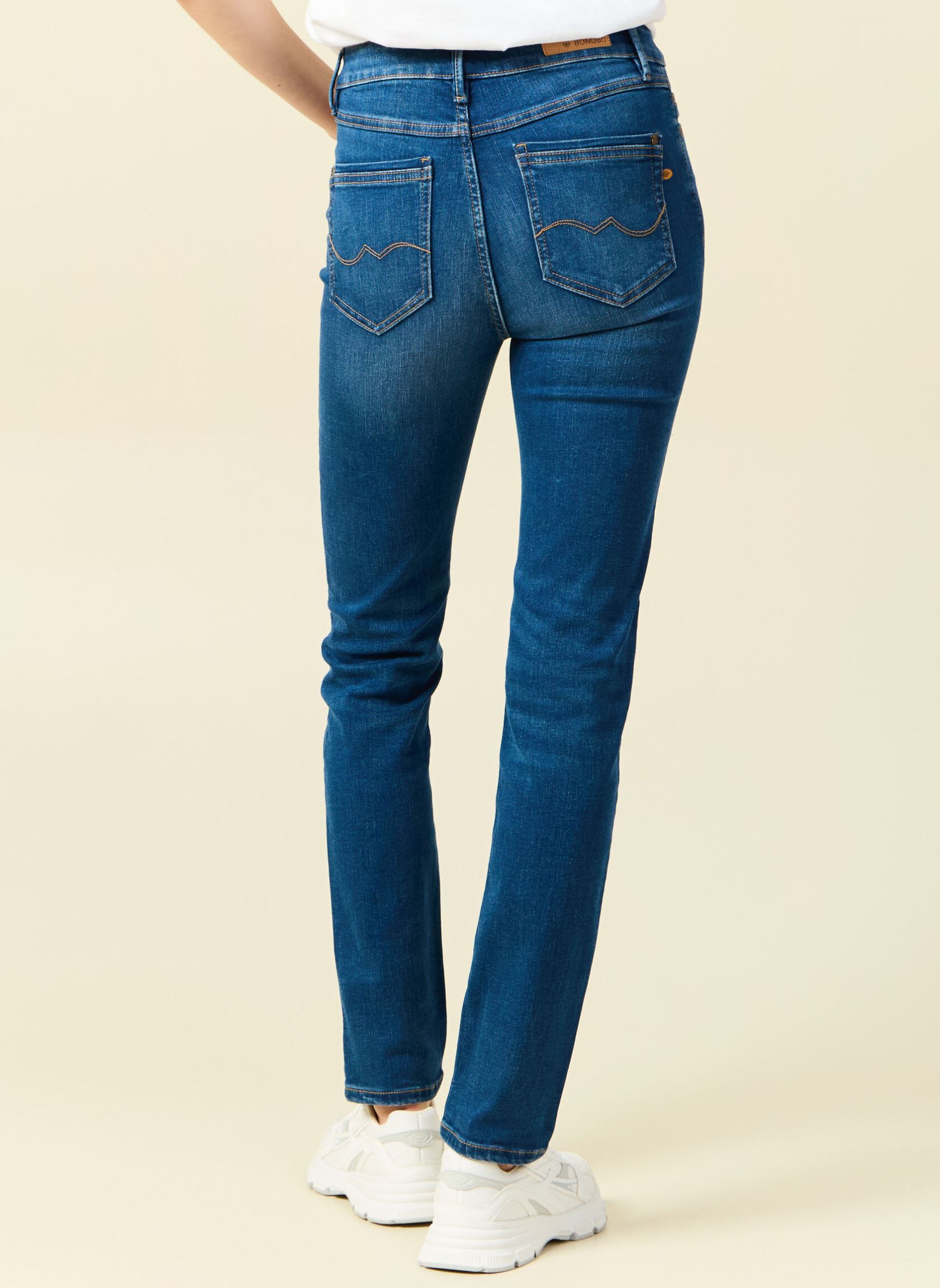 Jeans slim et skinny SEOUL-CLEM1 femme bleu Bonobo Jeans slim et skinny SEOUL-CLEM1 femme bleu DENIM STONE