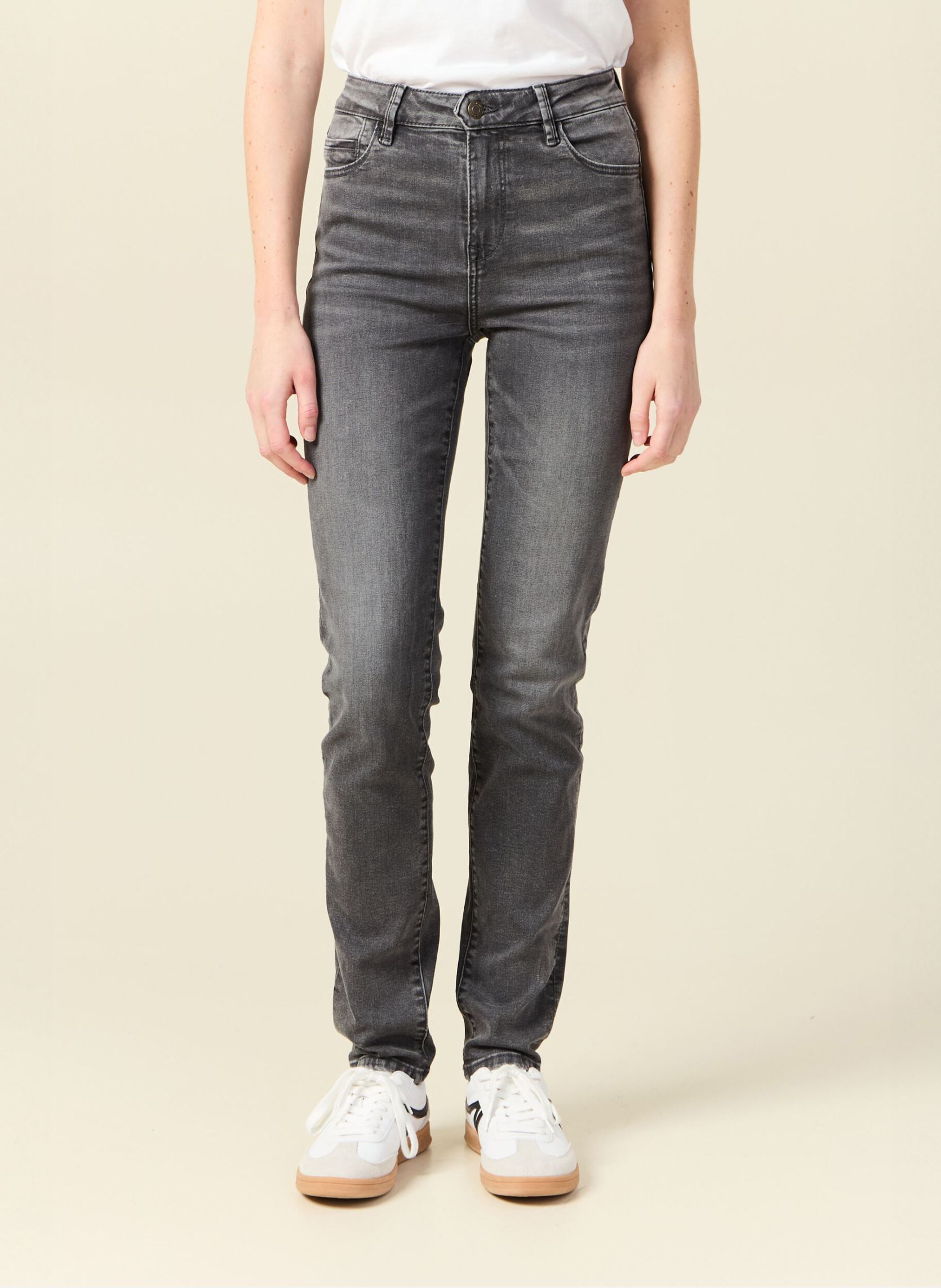 Slim fit en skinny jeans SEOUL-CLEM1 dames grijs Bonobo Slim fit en skinny jeans SEOUL-CLEM1 dames grijs DENIM GREY