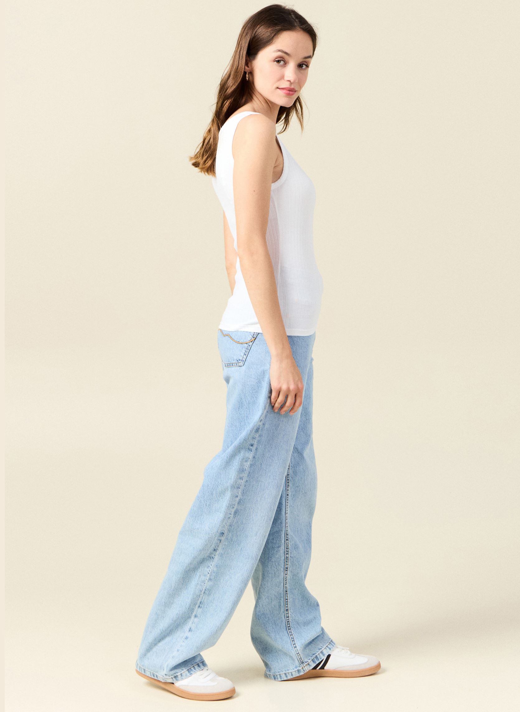 Débardeurs STUDSDEBF femme blanc Bonobo Débardeurs STUDSDEBF femme blanc BRIGHT WHITE