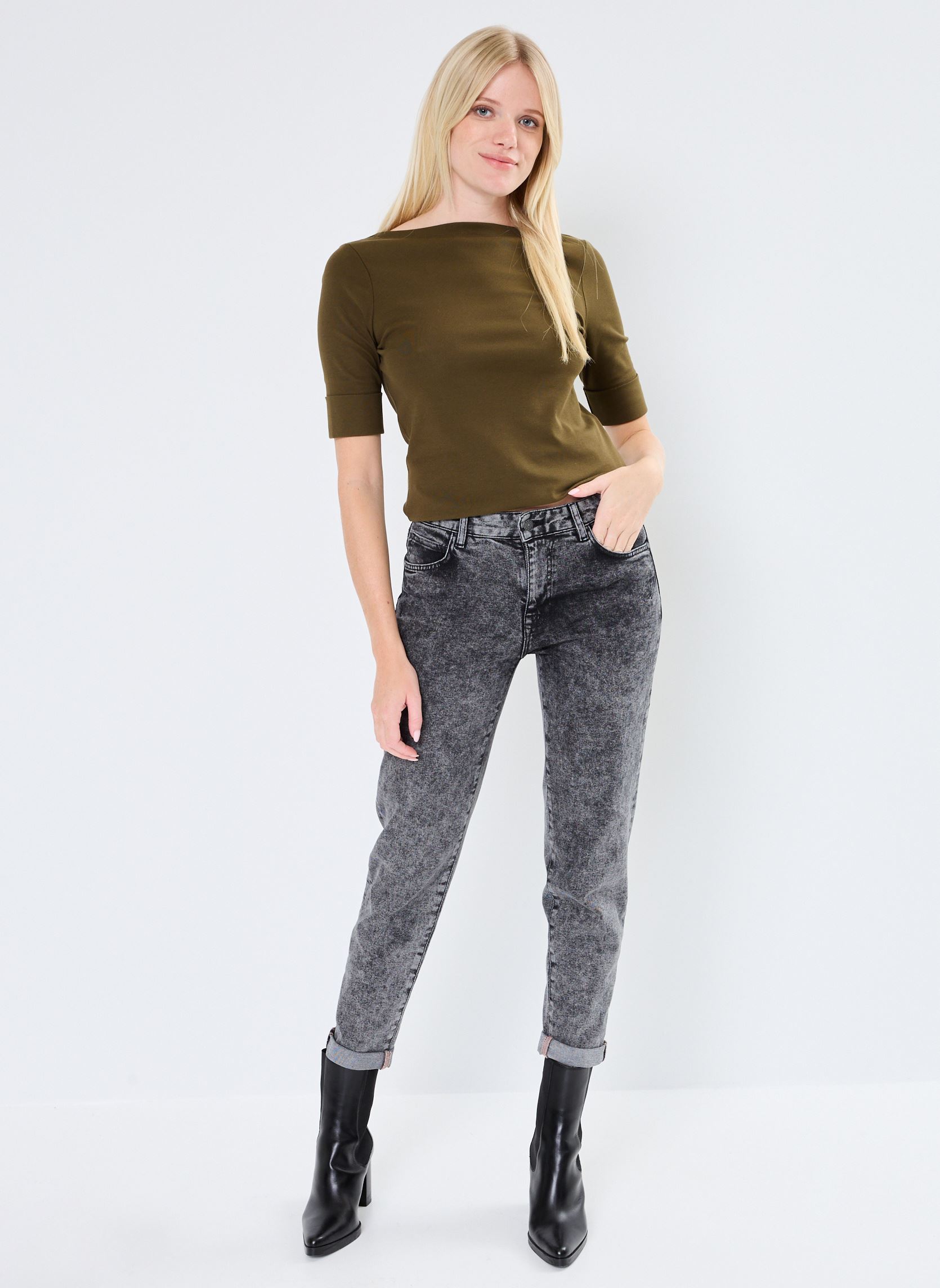 Rechte jeans / Straight Leg Jeans PARIS-MAELA dames grijs Bonobo Rechte jeans / Straight Leg Jeans PARIS-MAELA dames grijs DENIM SNOW GREY