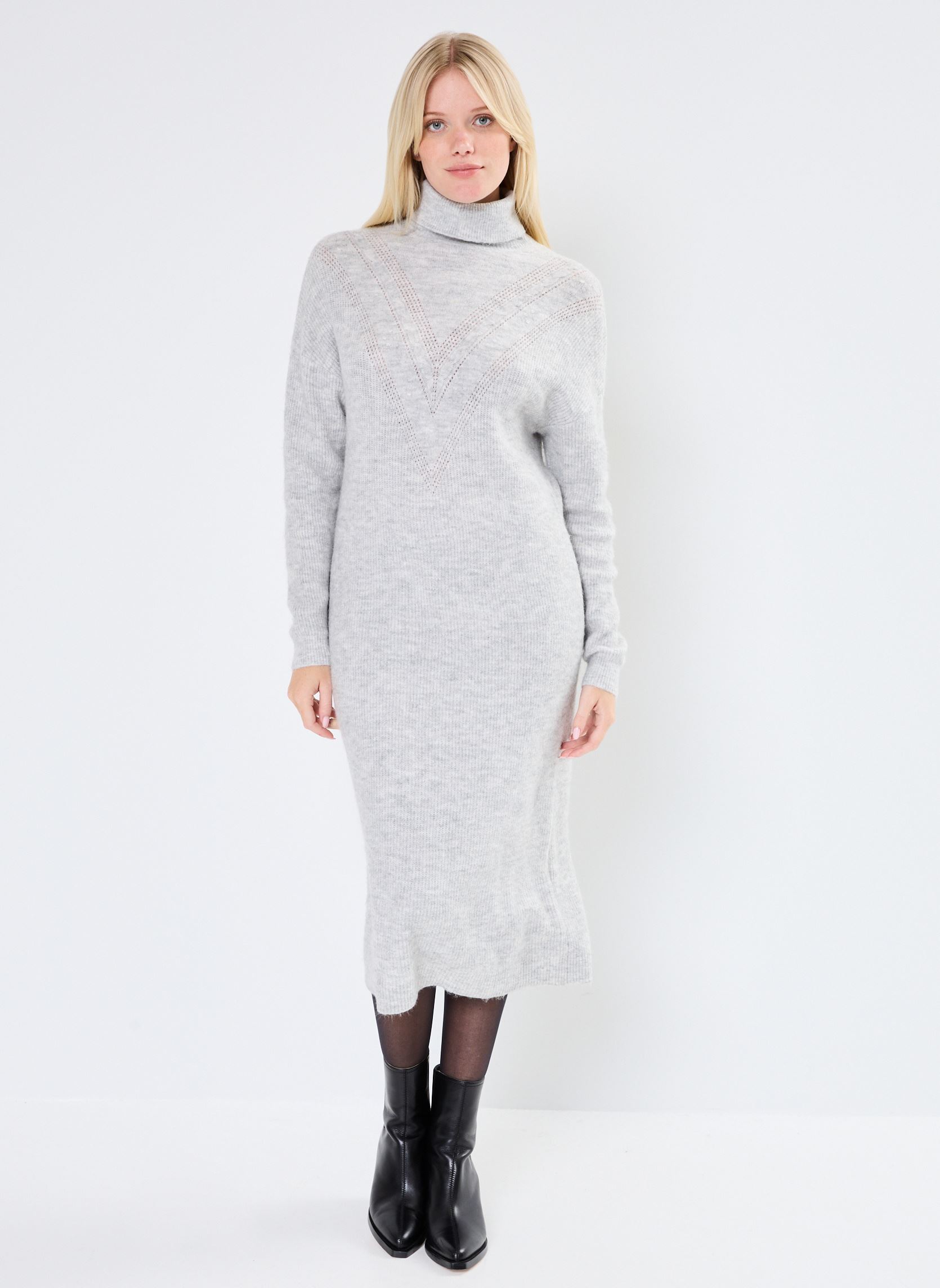 Jurken PULROULECF dames grijs Bonobo Jurken PULROULECF dames grijs MIRAGE GREY CHINE
