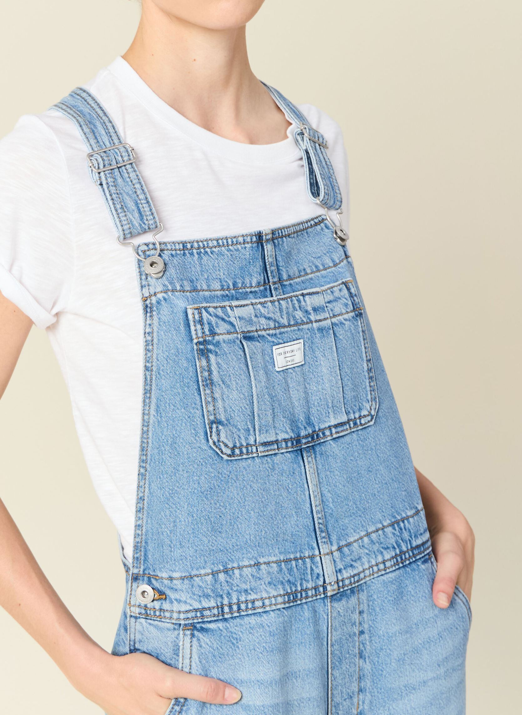 Latzhosen CAIRE-90S1 damen blau Bonobo Latzhosen CAIRE-90S1 damen blau DENIM STONE
