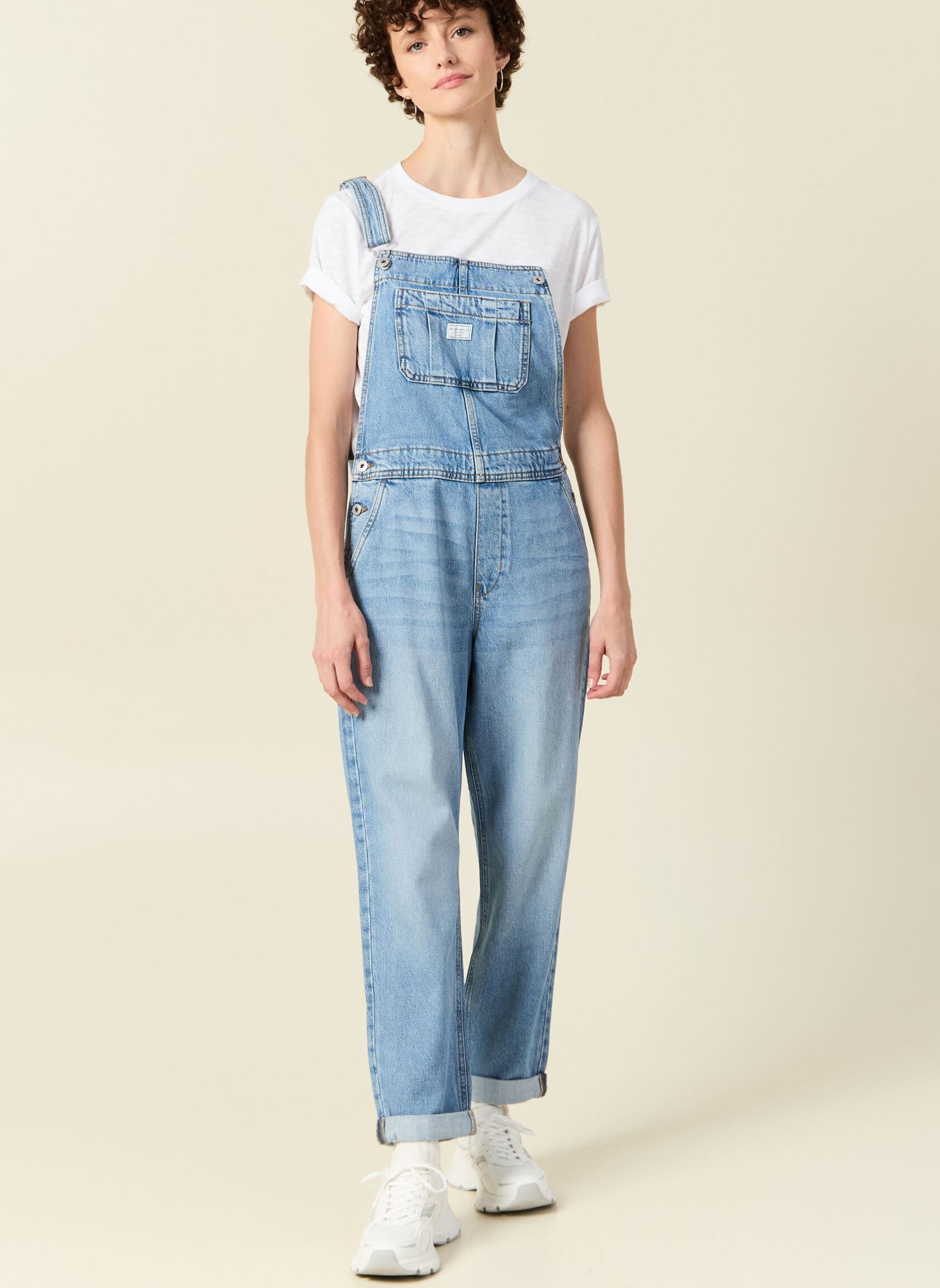 Latzhosen CAIRE-90S1 damen blau Bonobo Latzhosen CAIRE-90S1 damen blau DENIM STONE