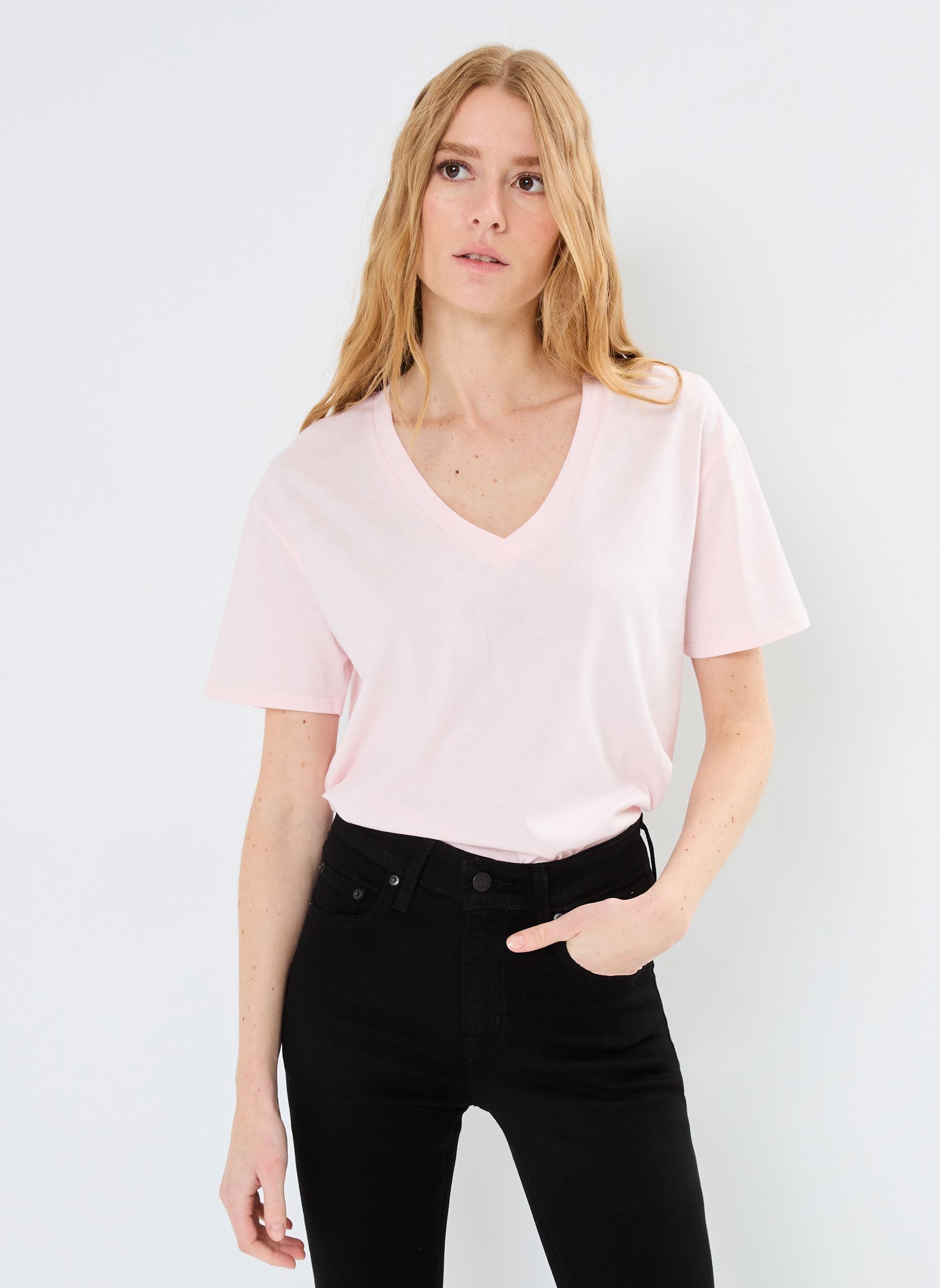 Tee-shirts manches courtes TORIANE V femme rose MADE BY Tee-shirts manches courtes TORIANE V femme rose BALLET SLIPPER