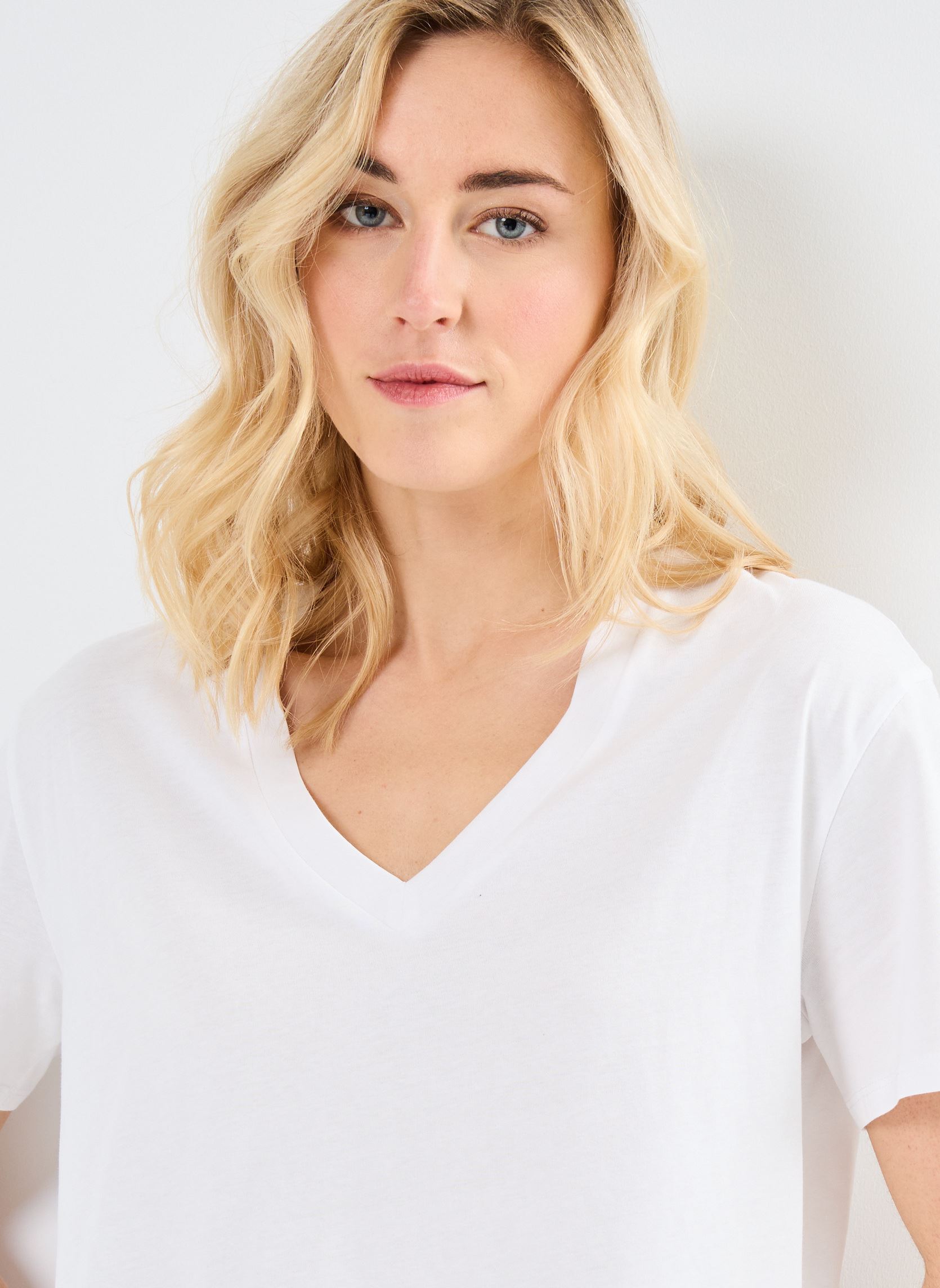 Tee-shirts manches courtes TORIANE V femme blanc MADE BY Tee-shirts manches courtes TORIANE V femme blanc BRIGHT WHITE