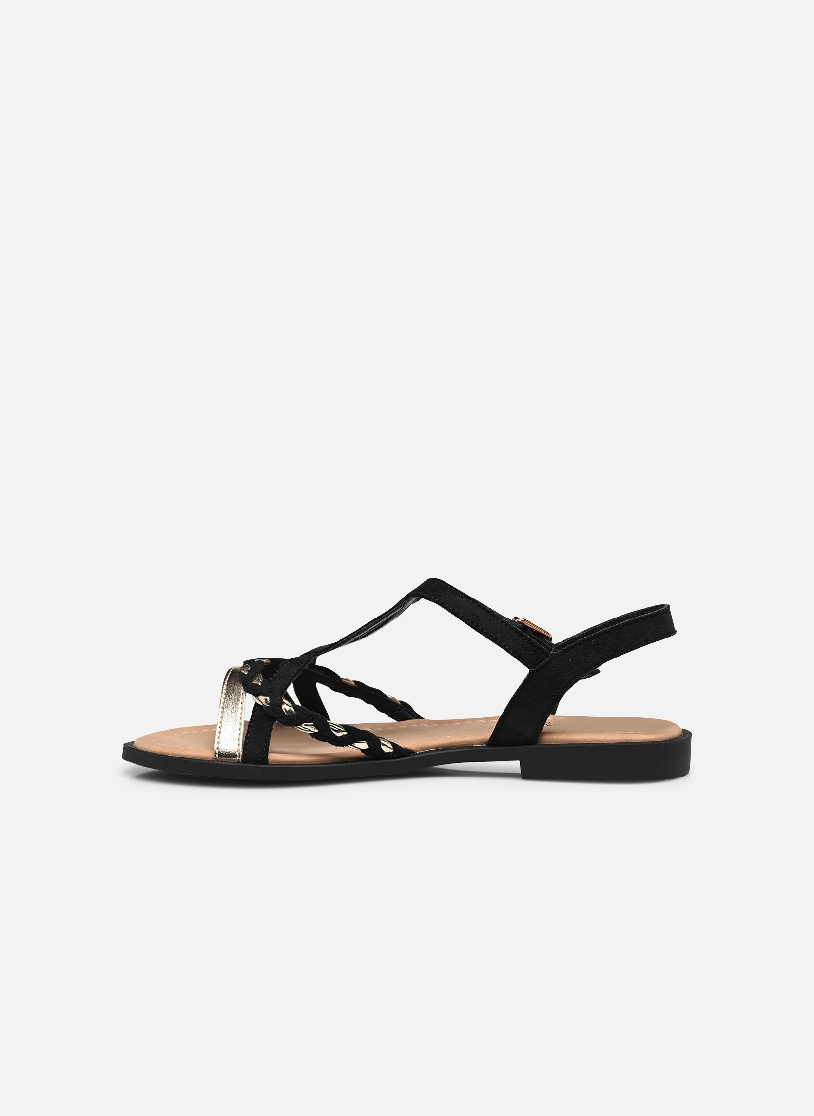Sandalias planas Sandales GOROME mujer negro MADE BY Sandalias planas Sandales GOROME mujer negro Noir