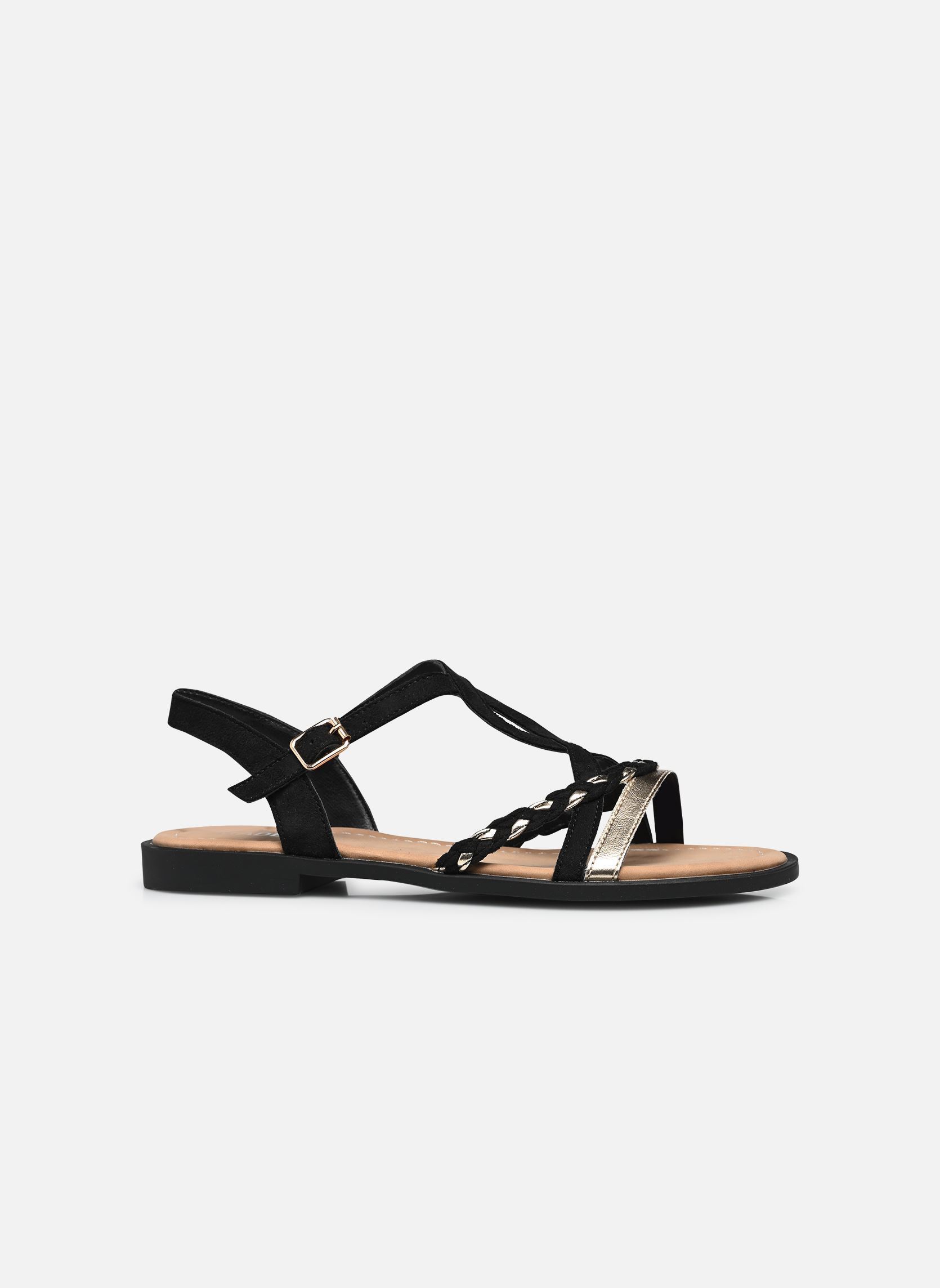 Sandalias planas Sandales GOROME mujer negro MADE BY Sandalias planas Sandales GOROME mujer negro Noir