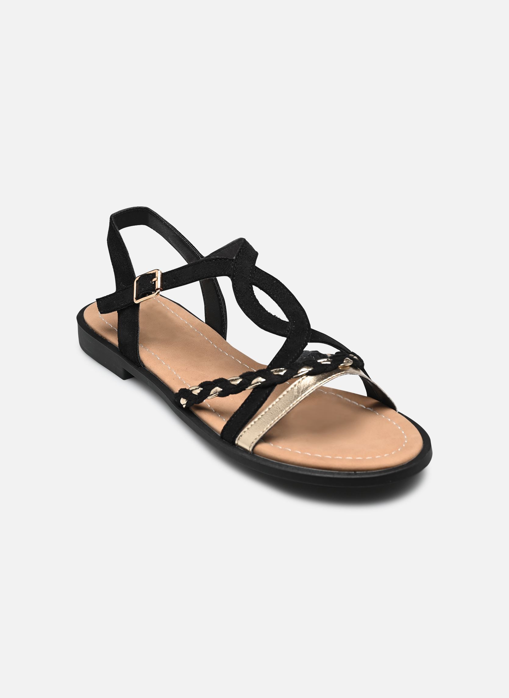 Sandalias planas Sandales GOROME mujer negro MADE BY Sandalias planas Sandales GOROME mujer negro Noir