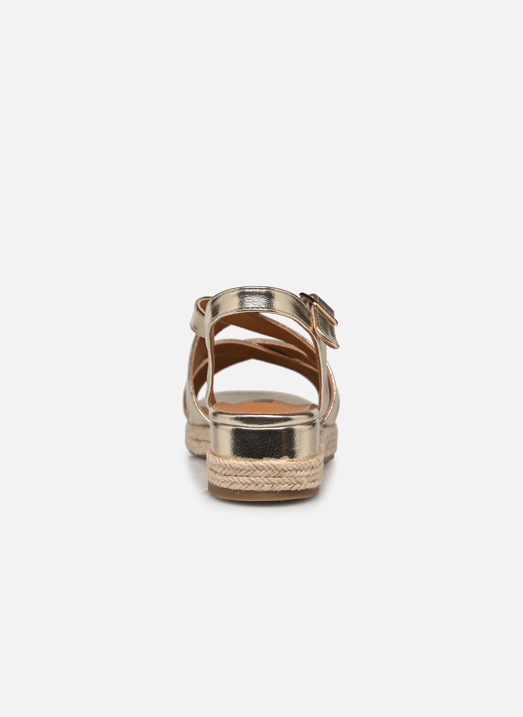 Platte sandalen Sandales DAWOUN dames goud en brons MADE BY Platte sandalen Sandales DAWOUN dames goud en brons Doré