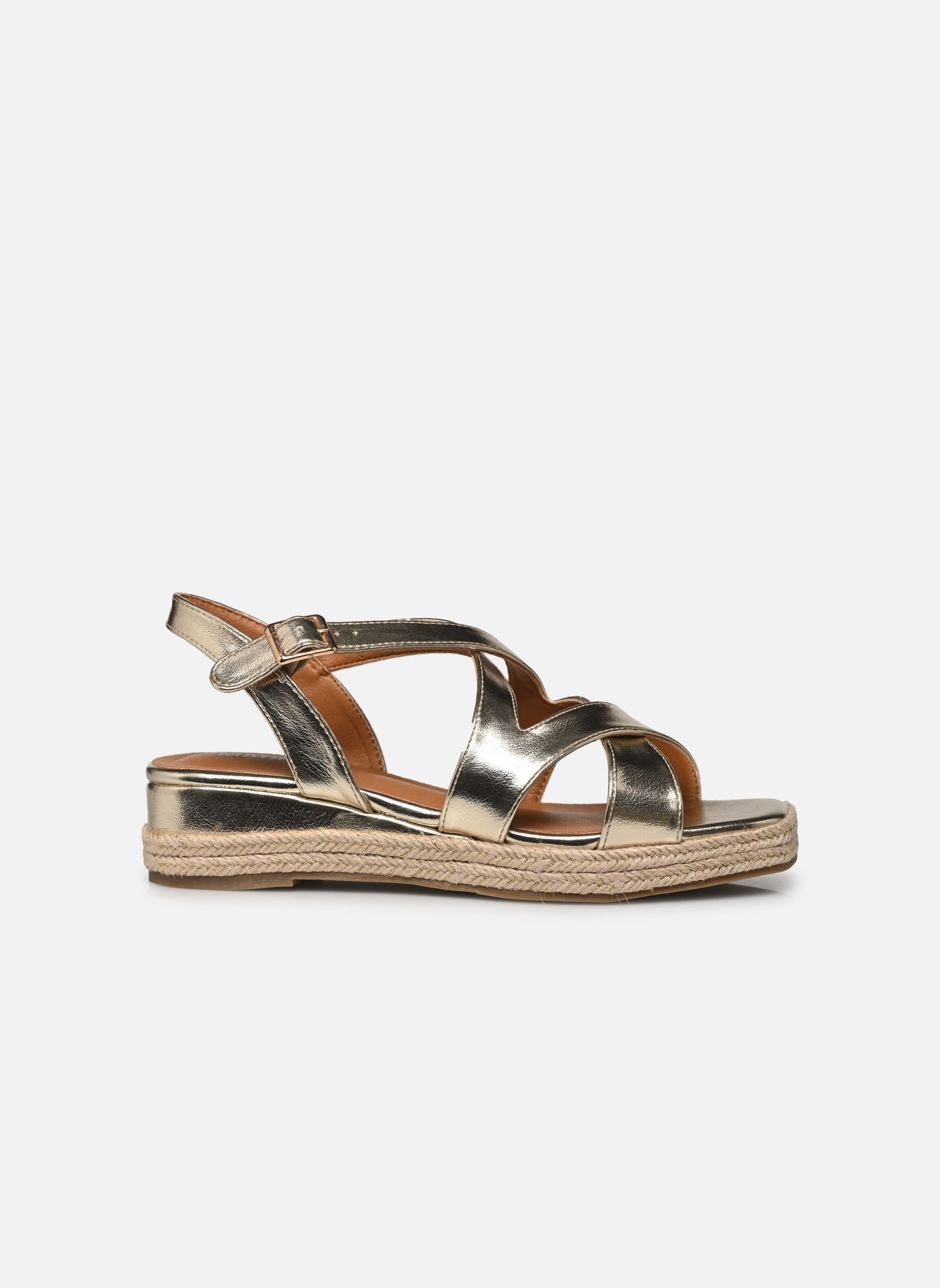 Platte sandalen Sandales DAWOUN dames goud en brons MADE BY Platte sandalen Sandales DAWOUN dames goud en brons Doré