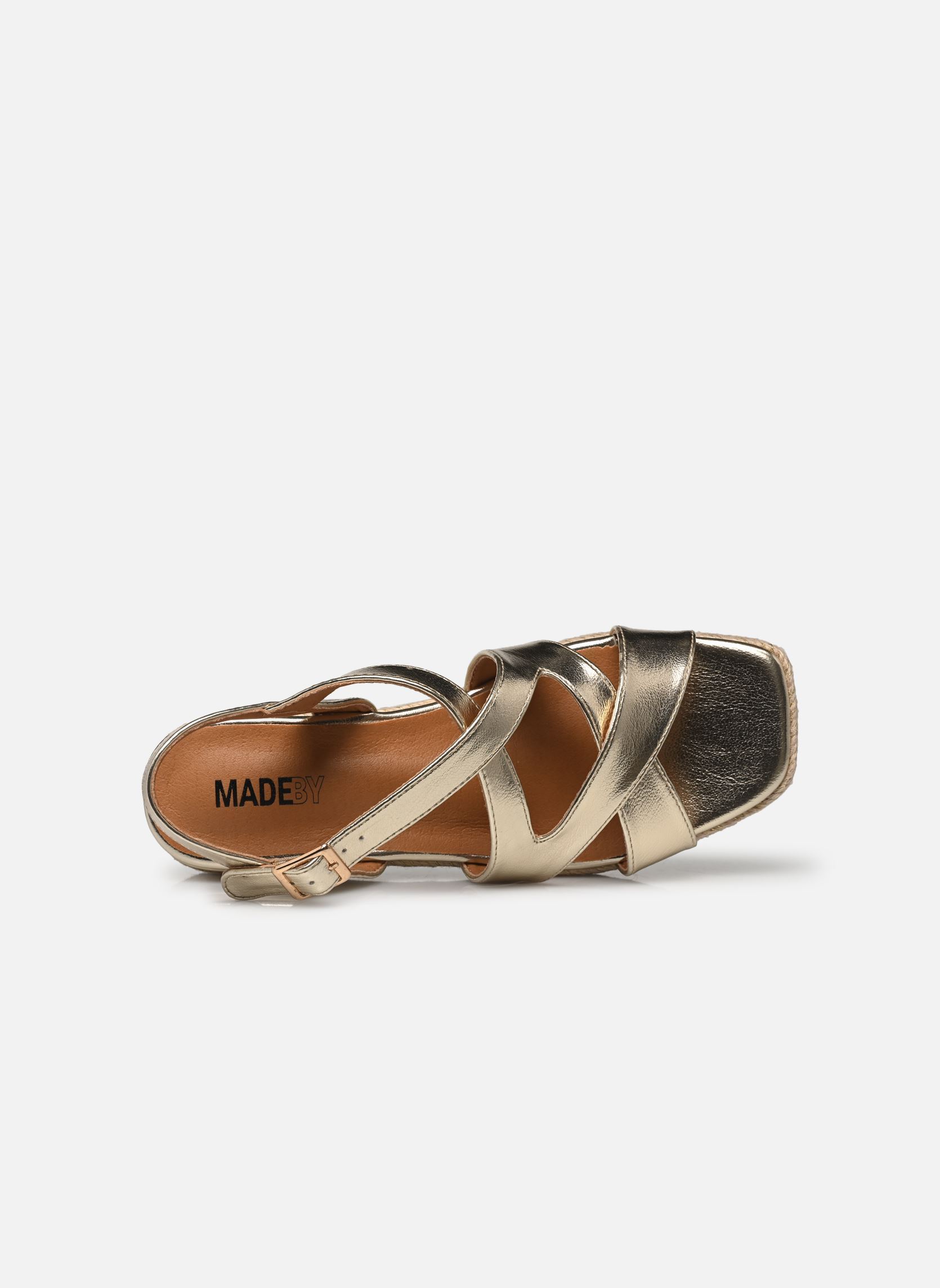 Platte sandalen Sandales DAWOUN dames goud en brons MADE BY Platte sandalen Sandales DAWOUN dames goud en brons Doré