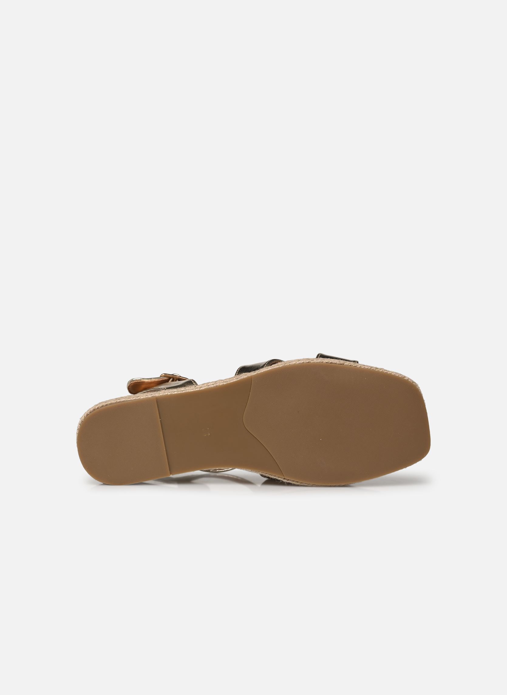 Platte sandalen Sandales DAWOUN dames goud en brons MADE BY Platte sandalen Sandales DAWOUN dames goud en brons Doré