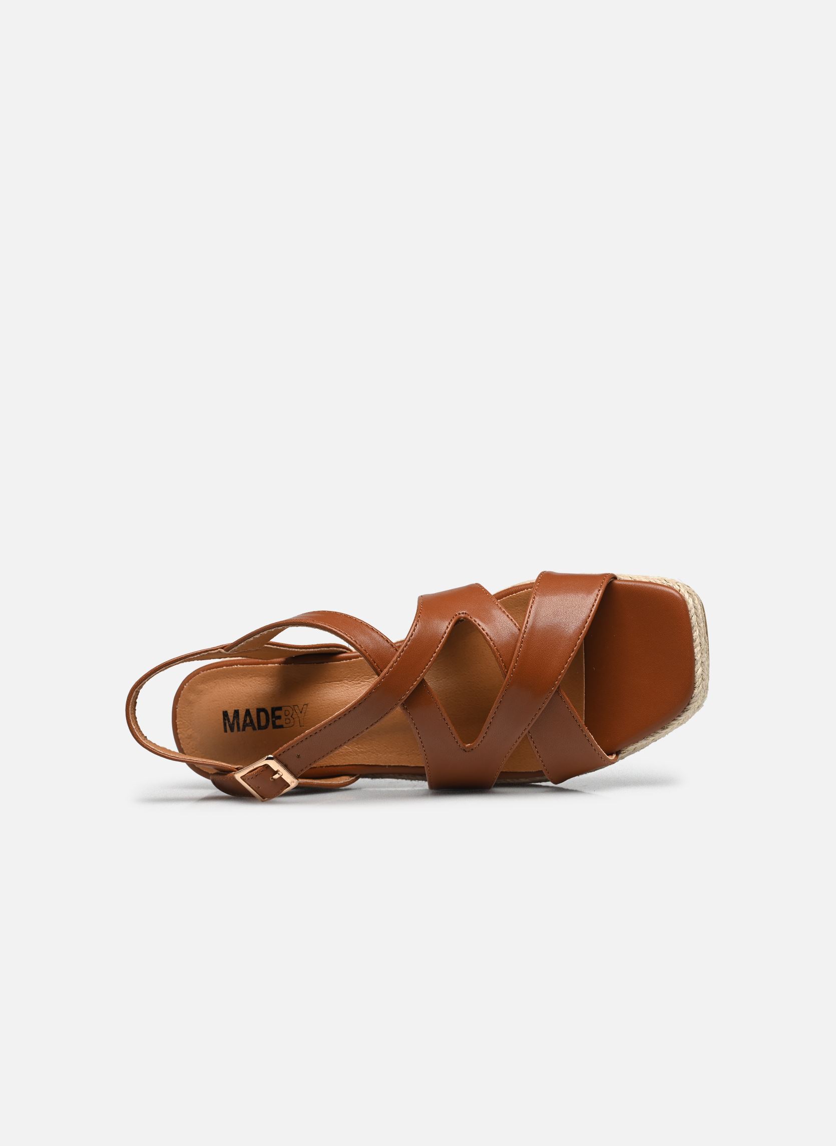 Sandali piatti Sandales DAWOUN donna marrone MADE BY Sandali piatti Sandales DAWOUN donna marrone Cognac