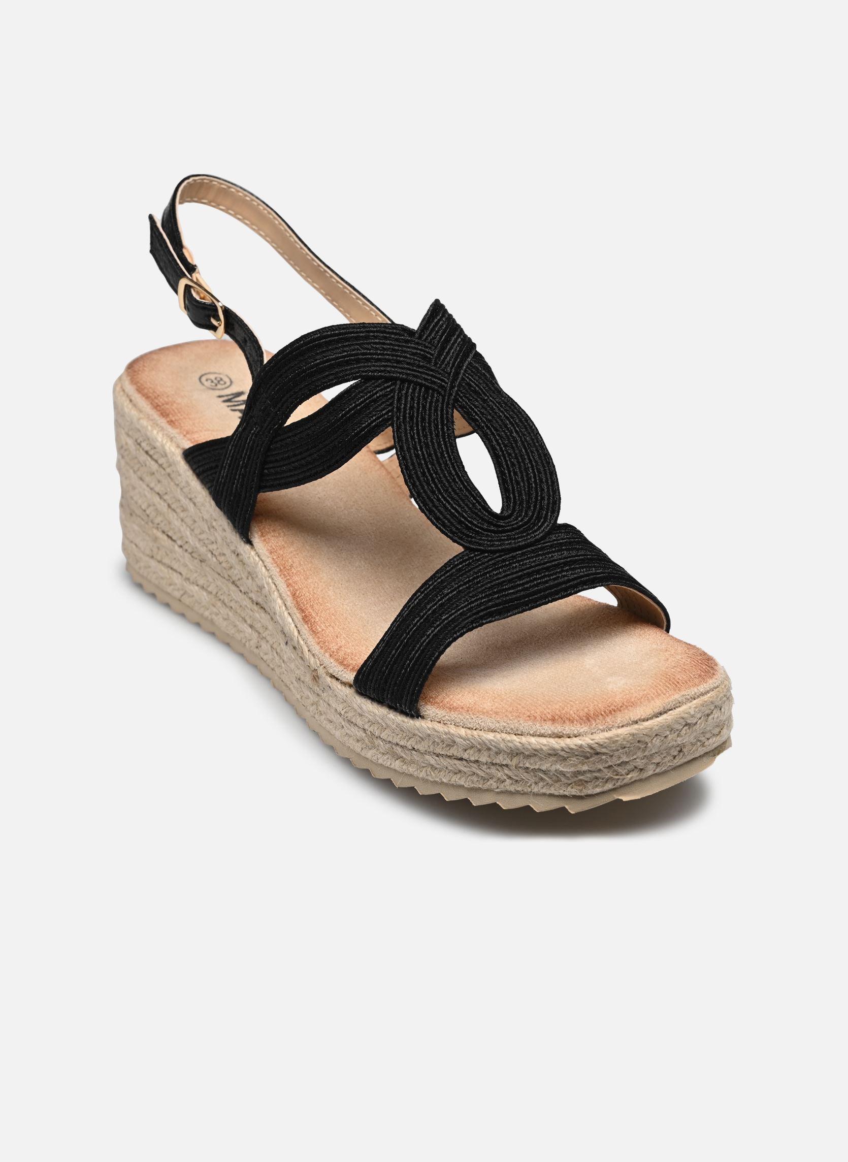 Alpargatas compensadas y plataformas Espadrille DARLINE mujer negro MADE BY Alpargatas compensadas y plataformas Espadrille DARLINE mujer negro Noir