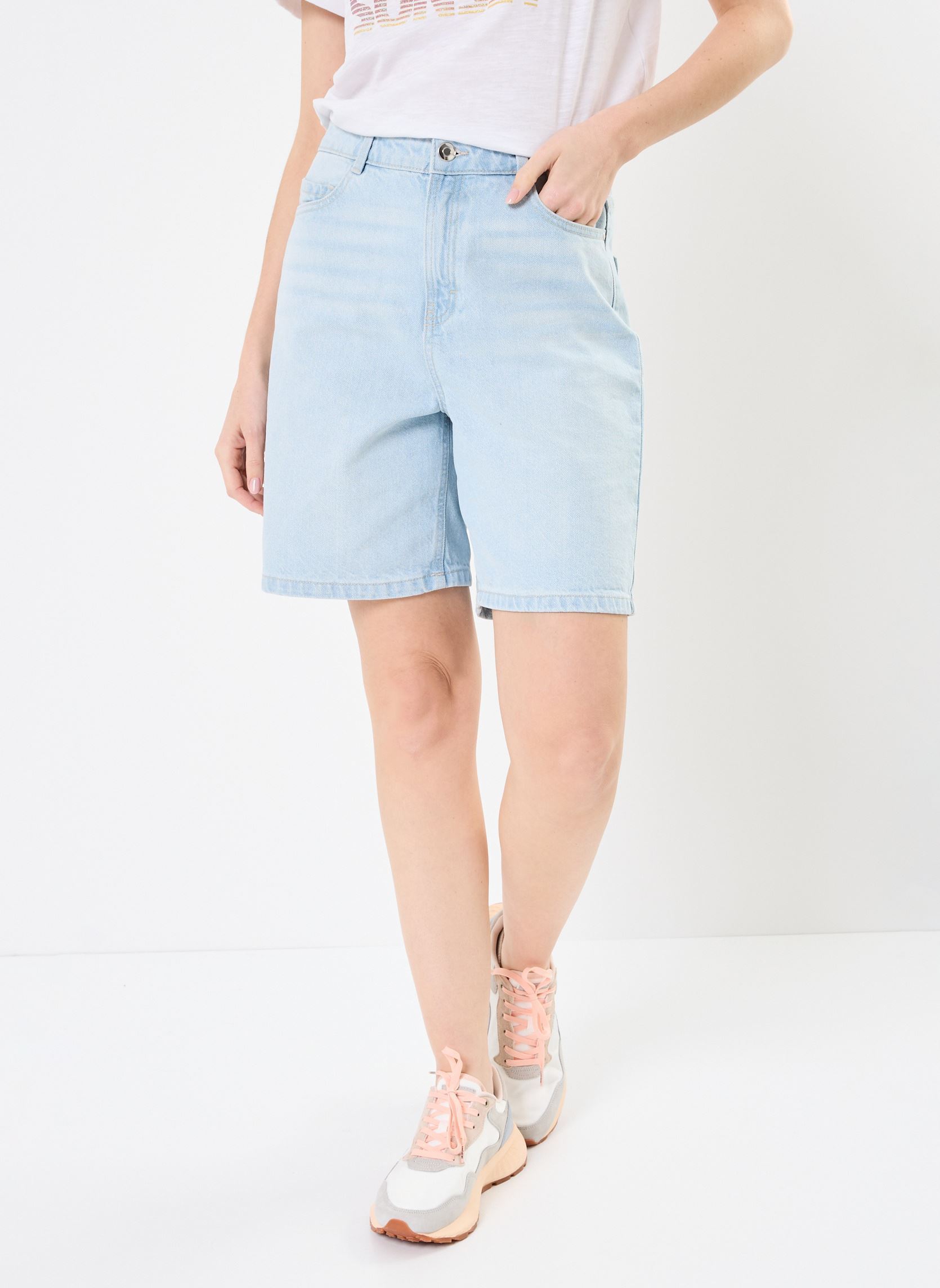 Bermuda SANDRINA short denim donna blu MADE BY Bermuda SANDRINA short denim donna blu DENIM BLEACH