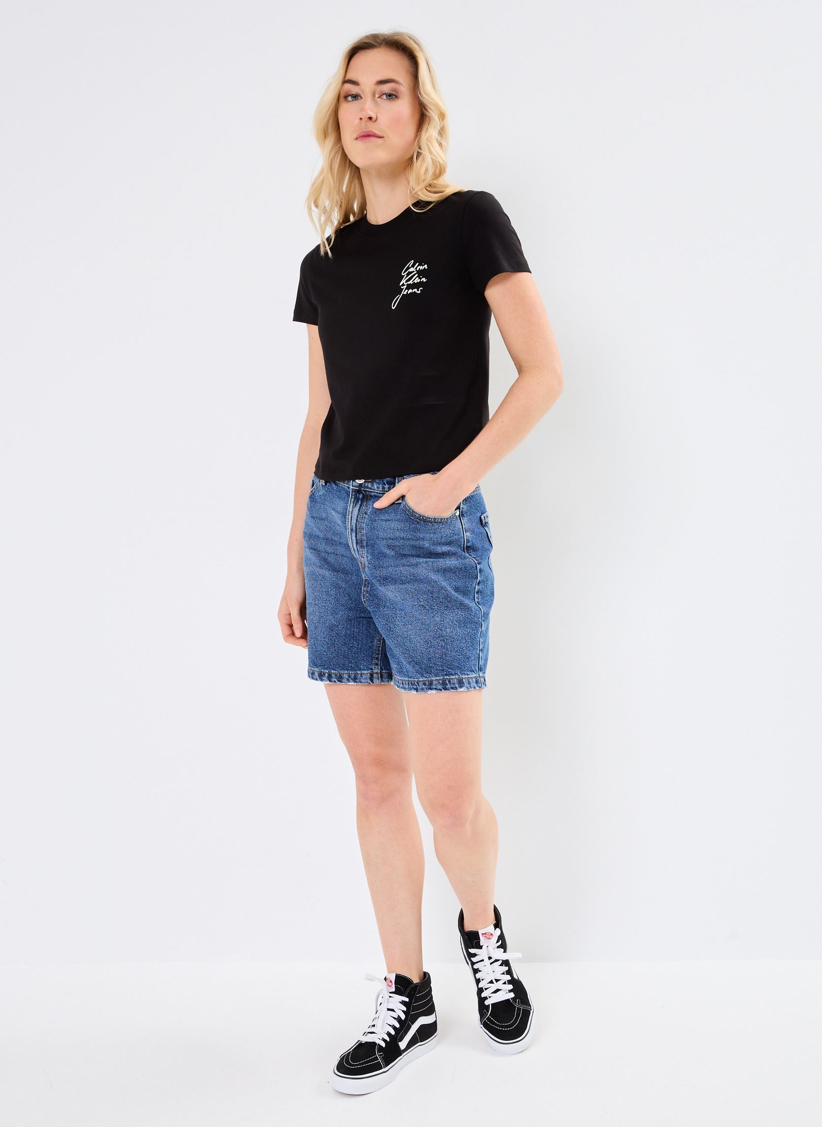 Shorts SHORT-MOM denim dames blauw MADE BY Shorts SHORT-MOM denim dames blauw DENIM STONE