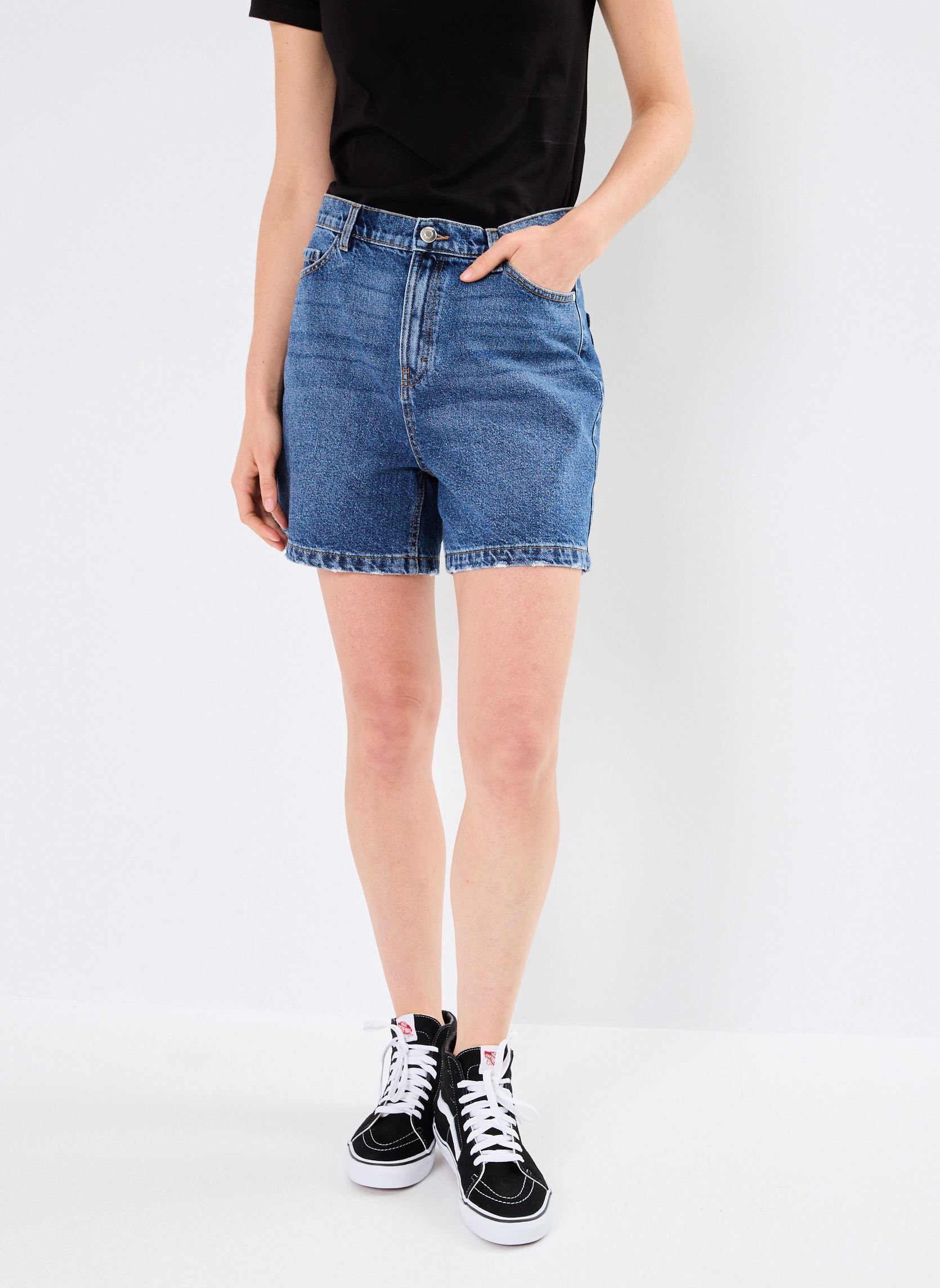 Shorts SHORT-MOM denim dames blauw MADE BY Shorts SHORT-MOM denim dames blauw DENIM STONE