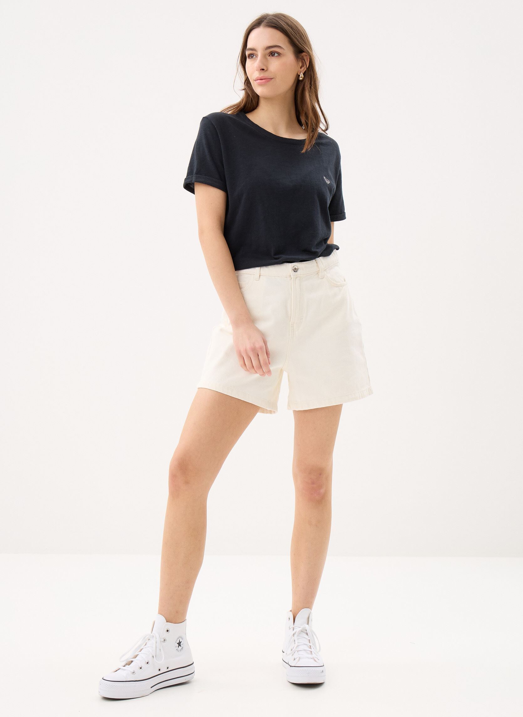 Shorts SHORT-MOM denim damen weiß MADE BY Shorts SHORT-MOM denim damen weiß CLOUD DANCER