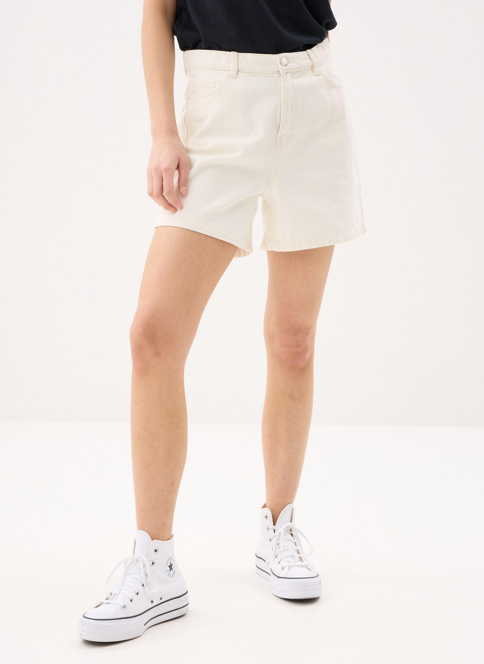 Shorts SHORT-MOM denim damen weiß MADE BY Shorts SHORT-MOM denim damen weiß CLOUD DANCER