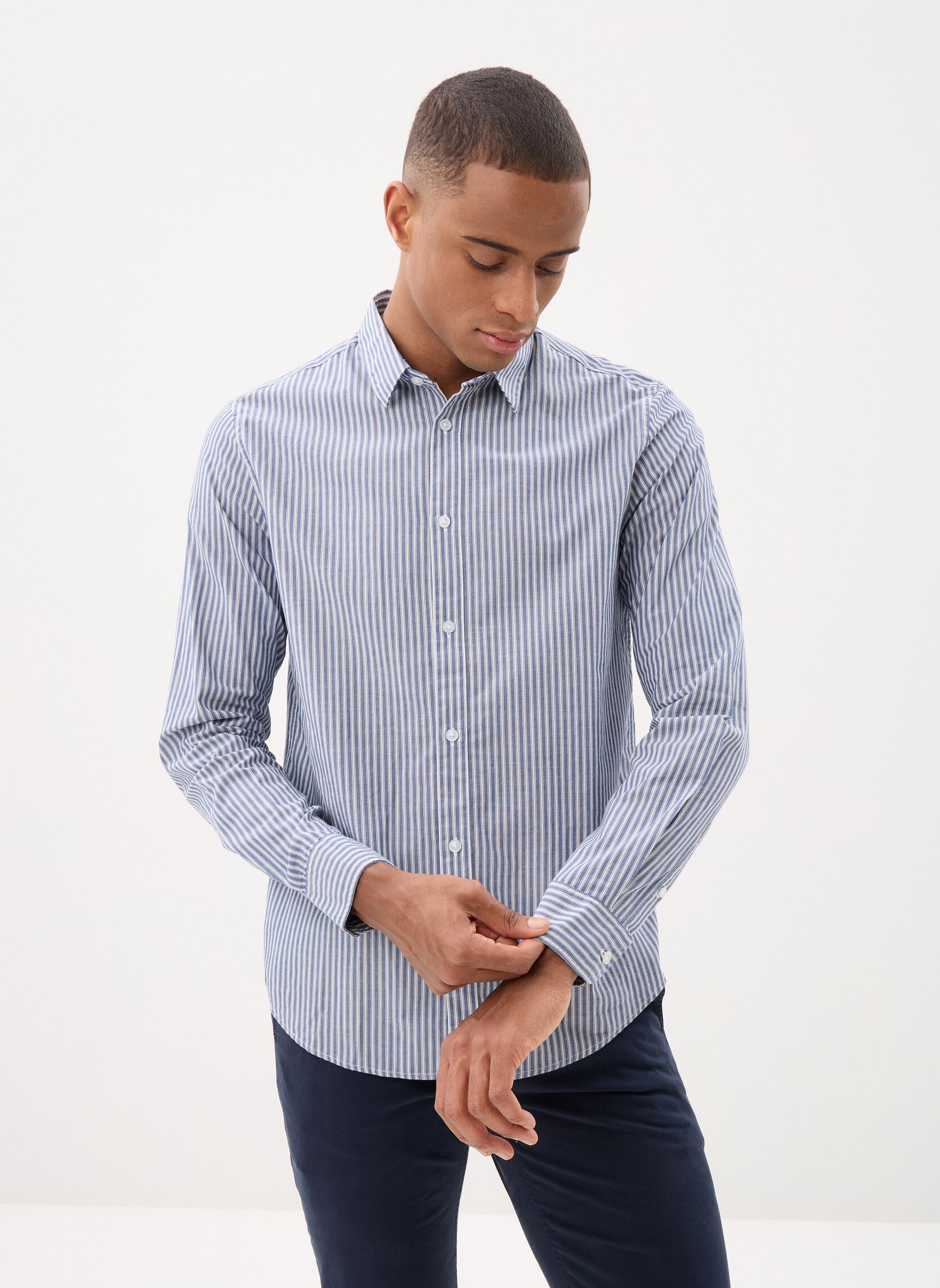 Hemden COSPEL-RAYURES herren blau Marvin&Co Hemden COSPEL-RAYURES herren blau MOOD INDIGO