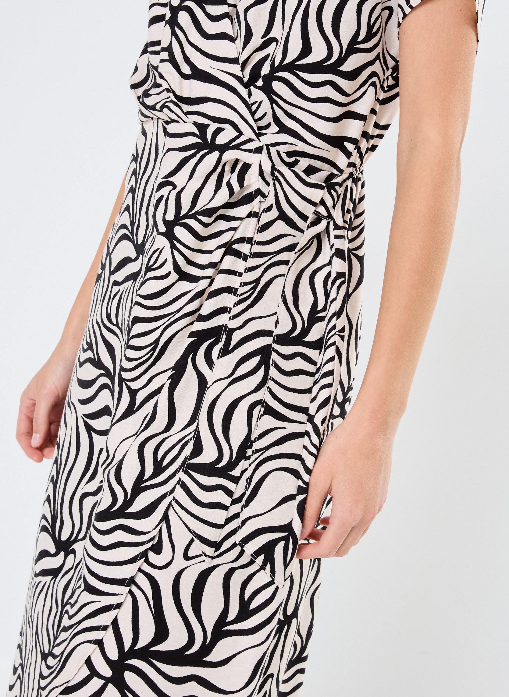 Robes RANDISE femme blanc MADE BY Robes RANDISE femme blanc IMP_PALM BESTIAL NOIR_ECRU