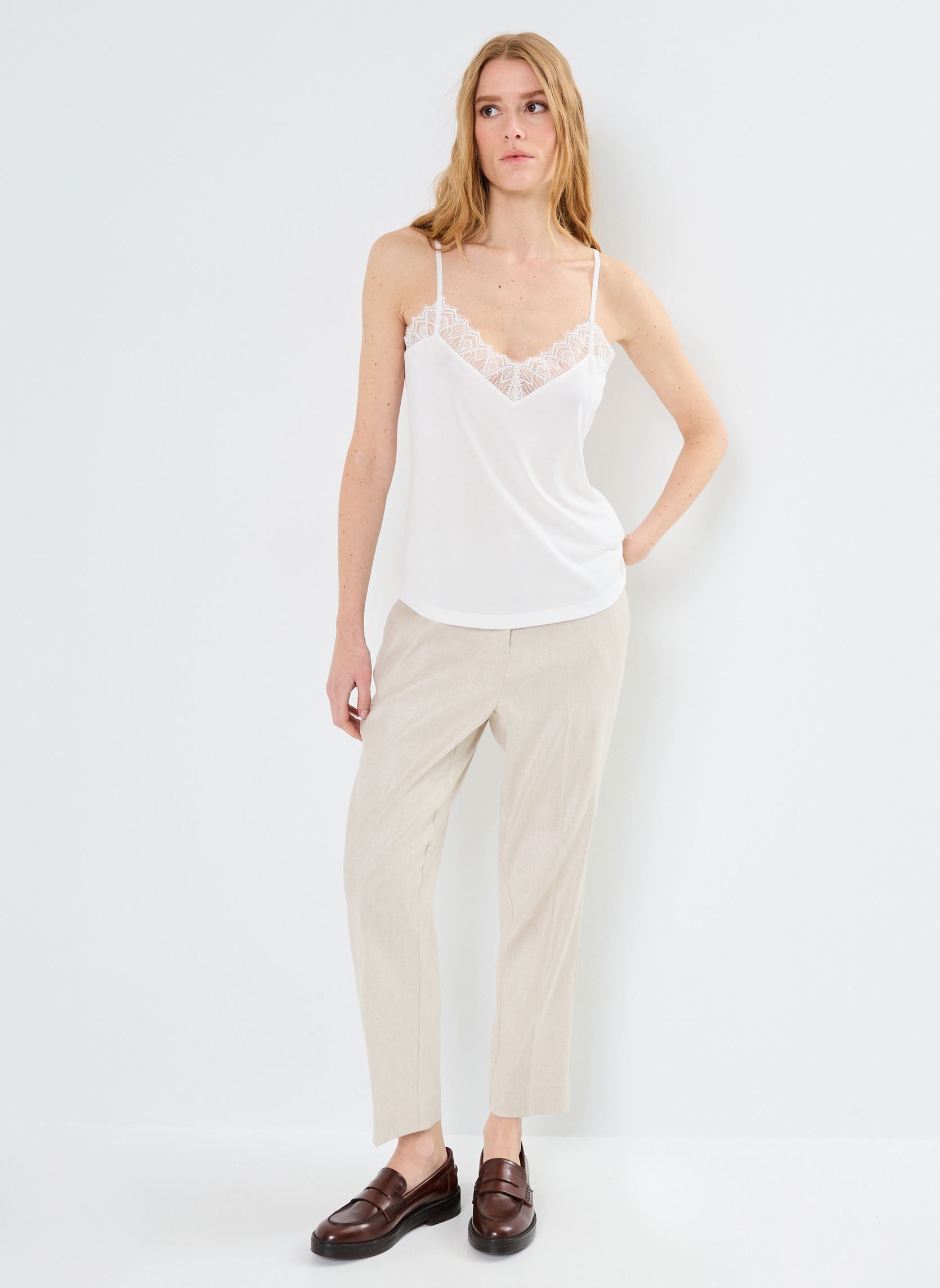 Pantalons PALESTA lin femme beige Georgia Rose Pantalons PALESTA lin femme beige BEIGE