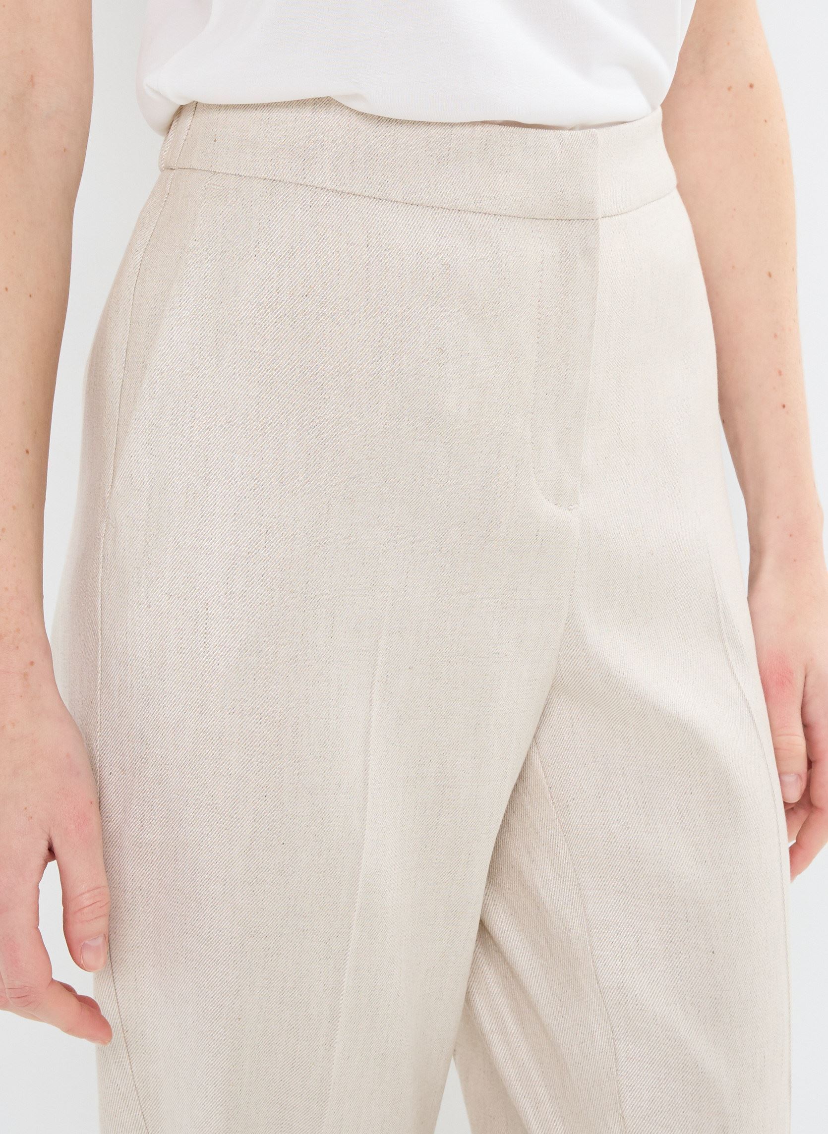 Pantalons PALESTA lin femme beige Georgia Rose Pantalons PALESTA lin femme beige BEIGE
