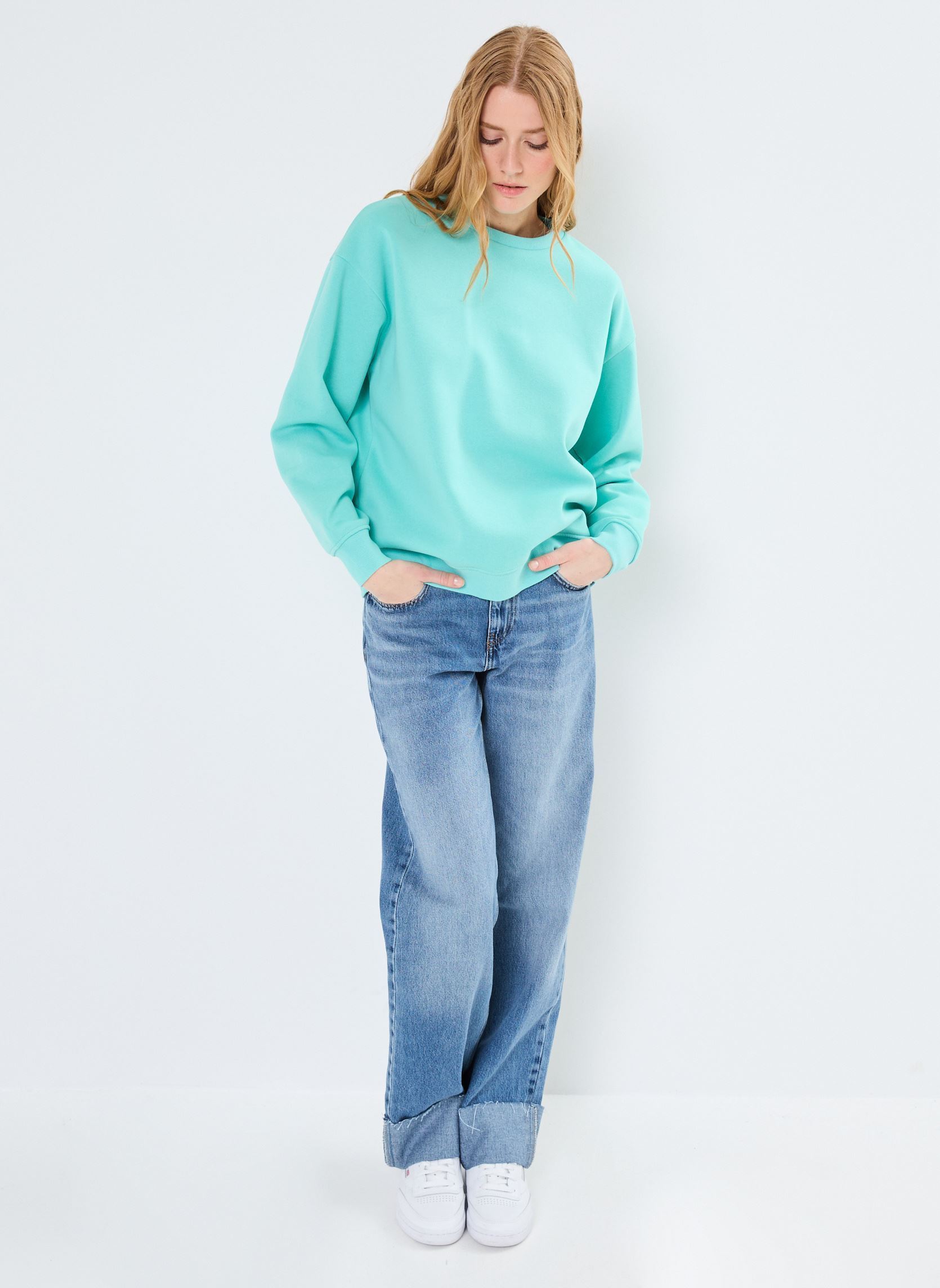 Sweater MORNING dames blauw MADE BY Sweater MORNING dames blauw POOL BLUE