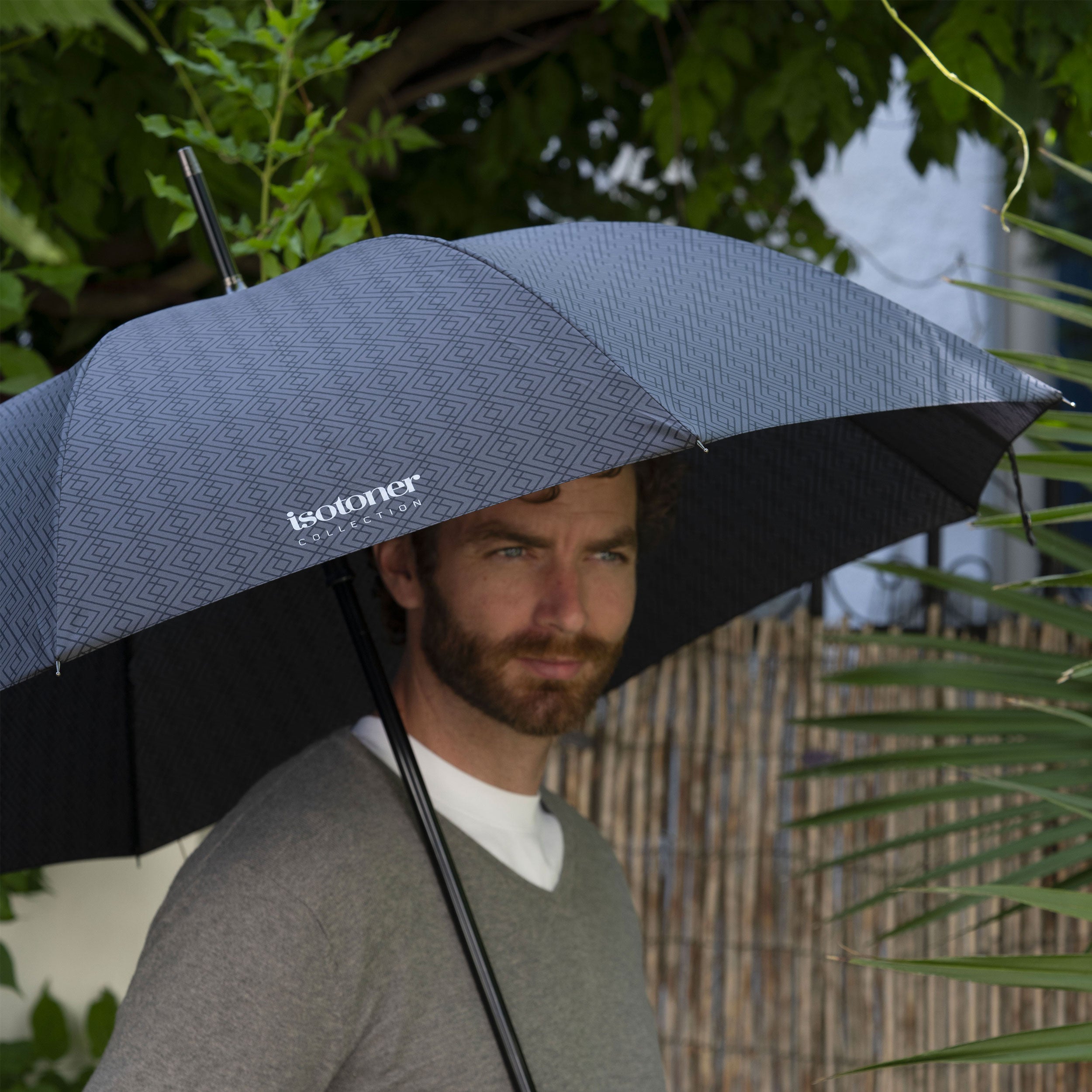 Autres accessoires Parapluie Crook X-TRA SOLIDE Monogramme Homme homme gris Isotoner Autres accessoires Parapluie Crook X-TRA SOLIDE Monogramme Homme homme gris Gris