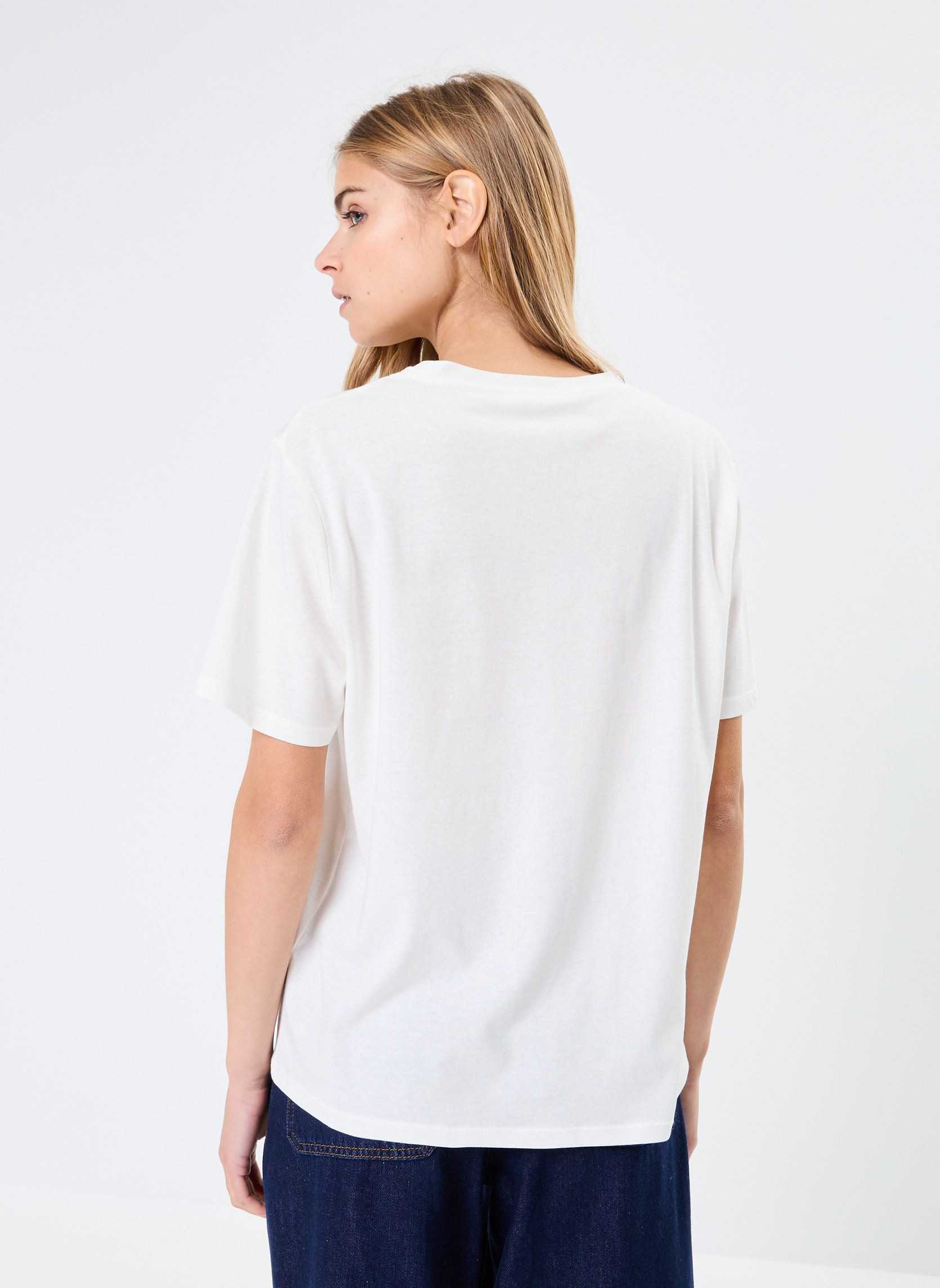 Tee-shirts manches courtes TONPRINT femme blanc MADE BY Tee-shirts manches courtes TONPRINT femme blanc LHA3TPRINT_MIAMI_SNOWWHITE