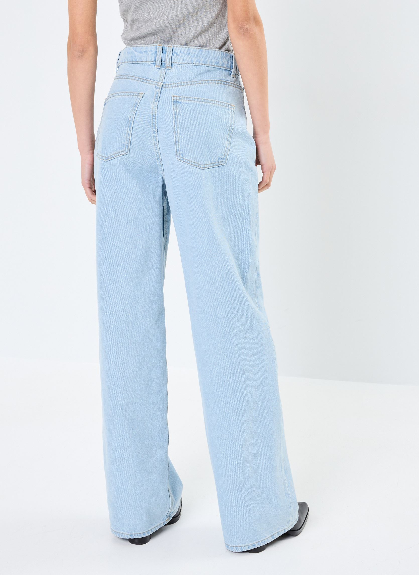 Jeans larghi PWIDE-DENIM donna blu MADE BY Jeans larghi PWIDE-DENIM donna blu DENIM TRIPLE STONE