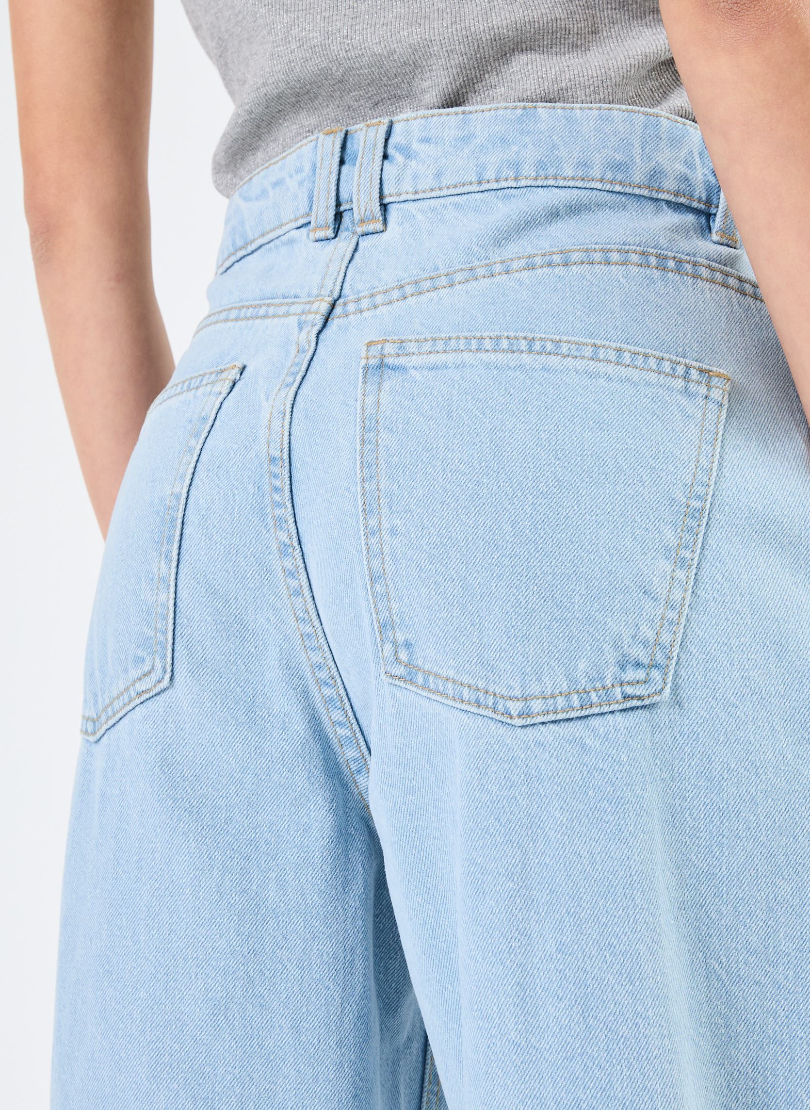 Jeans larghi PWIDE-DENIM donna blu MADE BY Jeans larghi PWIDE-DENIM donna blu DENIM TRIPLE STONE